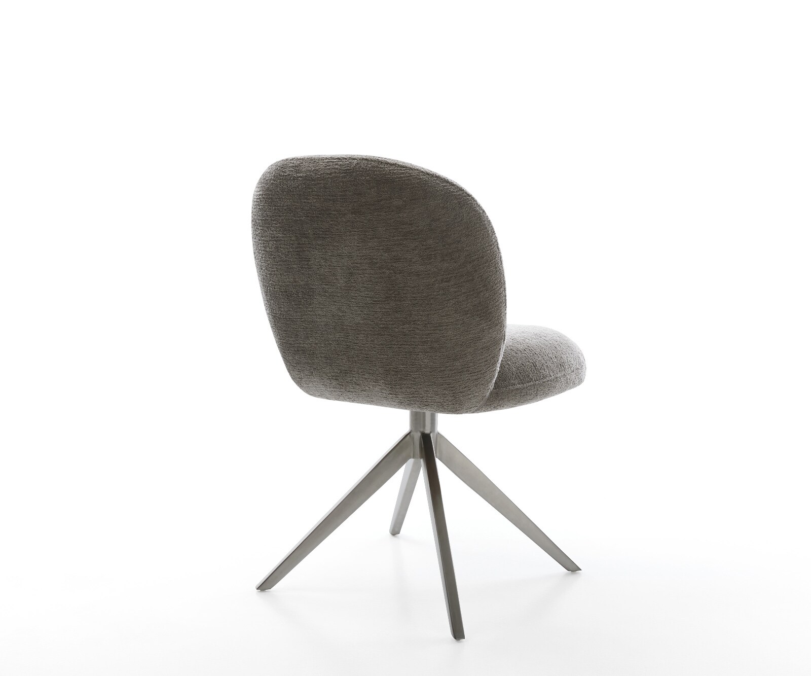 Въртящ се стол Nube-Flex Bouclé Soft Mud Кръстосана рамка широка Графит Въртене на 360° Люлееща се функция Ядро от джобни пружини 5