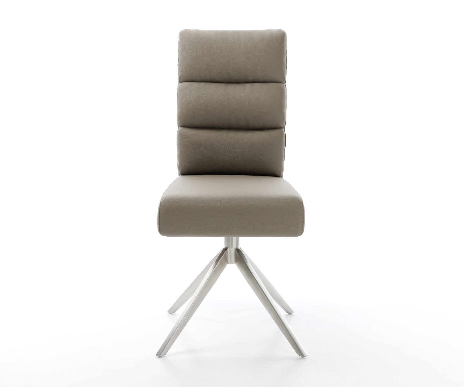 Въртящ се стол Pela-Flex кал от естествена кожа Кръстосана рамка от широка неръждаема стомана Завъртане на 360° Люлееща се функция Ядро от джобни пружини 1