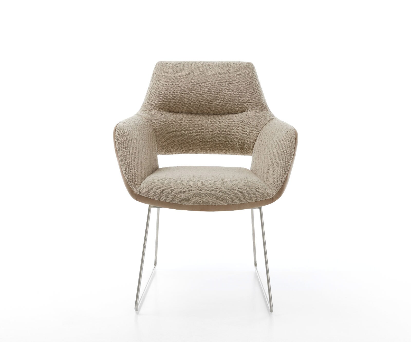 Трапезен стол  Yago-Flex с подлакътници материал микс кал основа неръждаема стомана 2