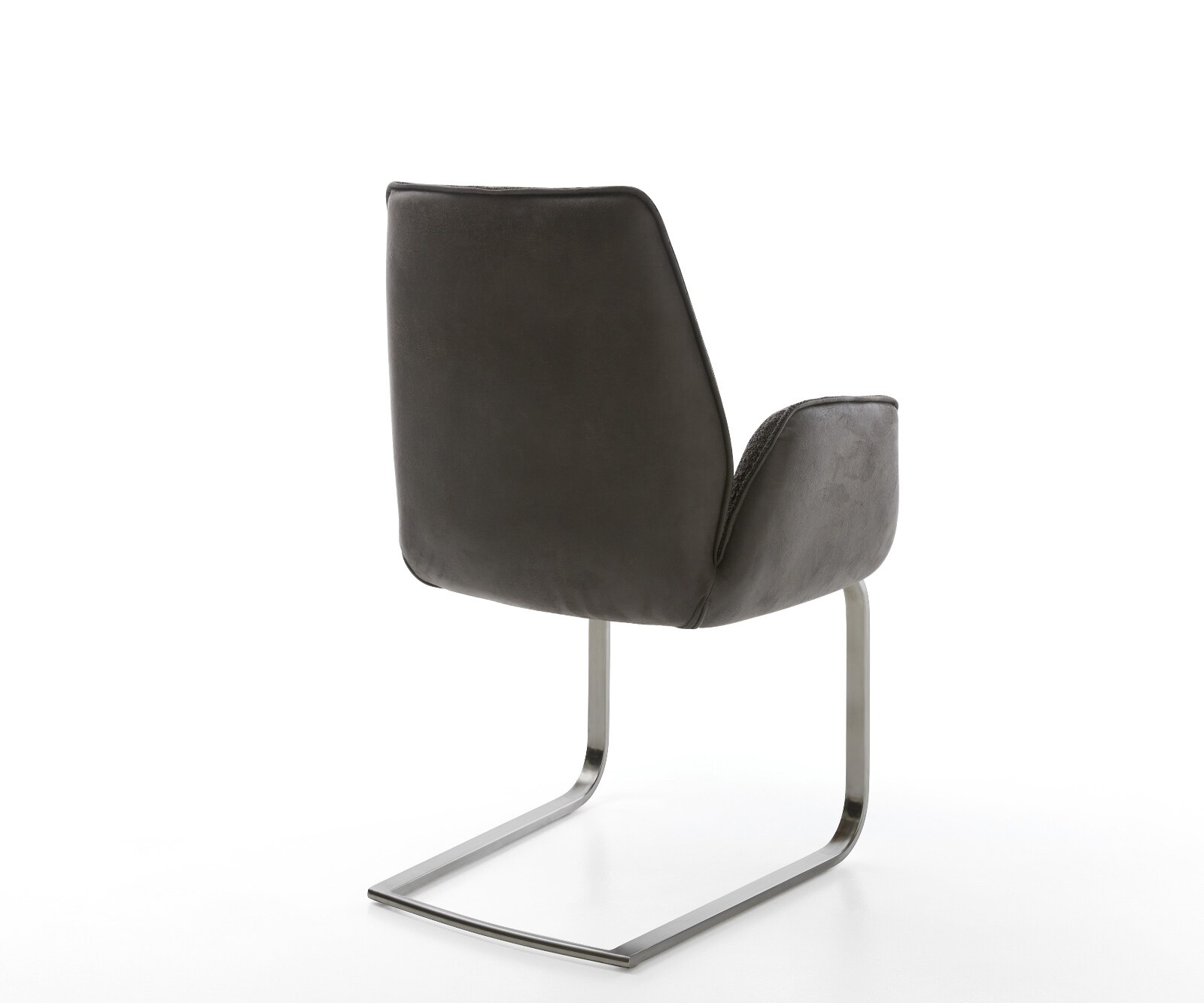 Конзолен стол Zoa-Flex смес от материали черен конзолен стол плосък графит джоб пружинна сърцевина 4