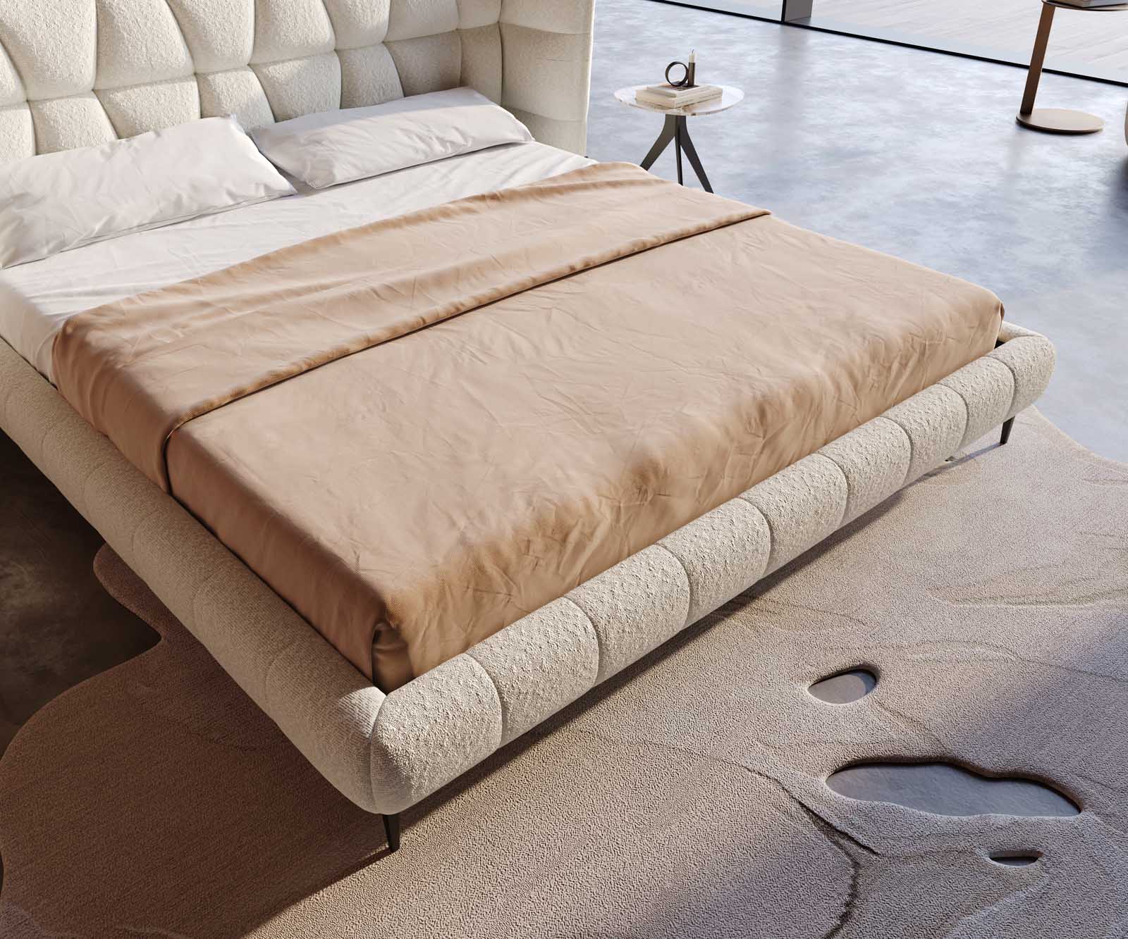 Тапицирана основа за легло Capujo 180x200 cm, крем-бяло 4 Тапицирана основа за легло Capujo 180x200 cm, крем-бяло 4