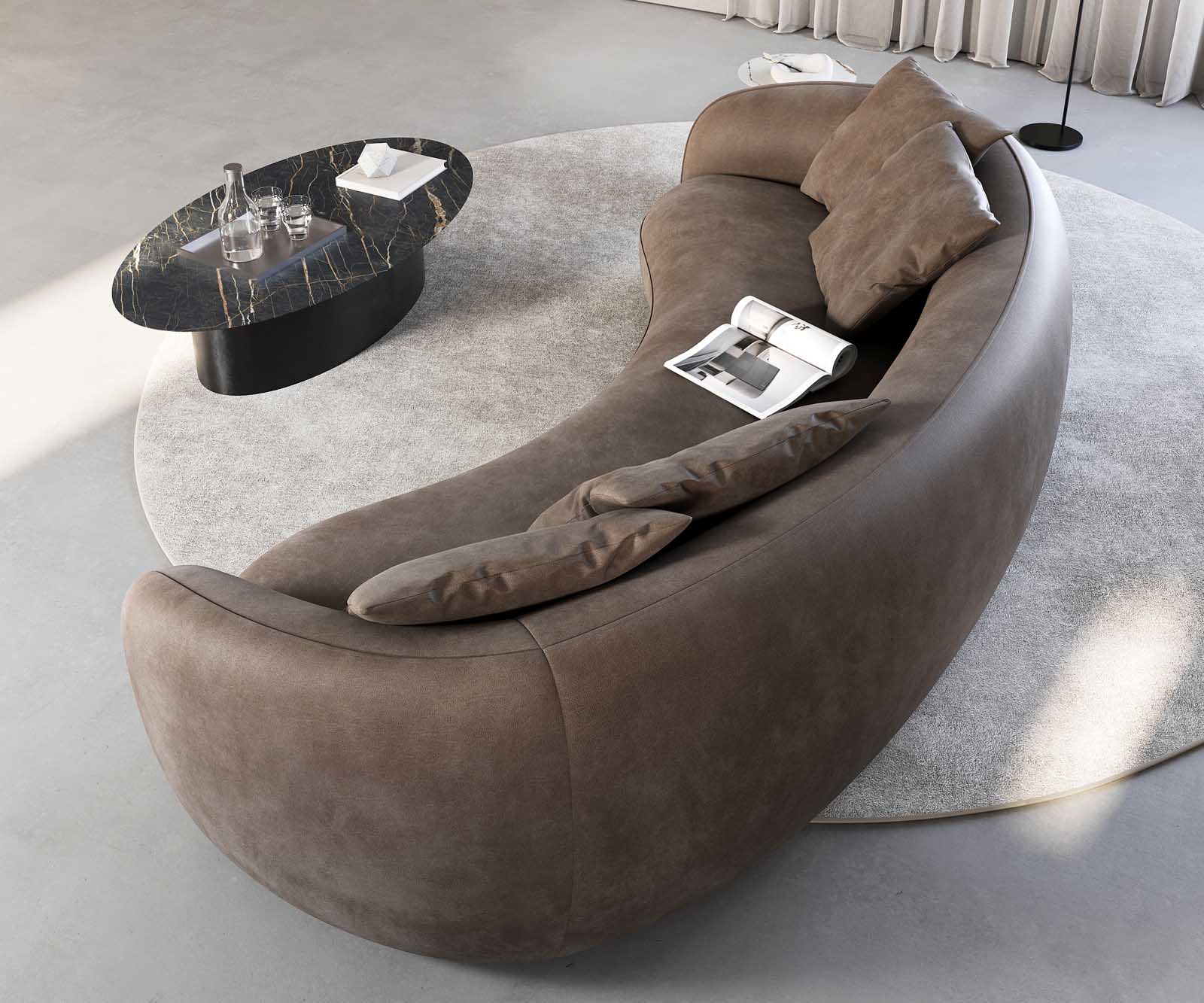 3-местен диван Larna 260x120 cm микрофибър сив 4