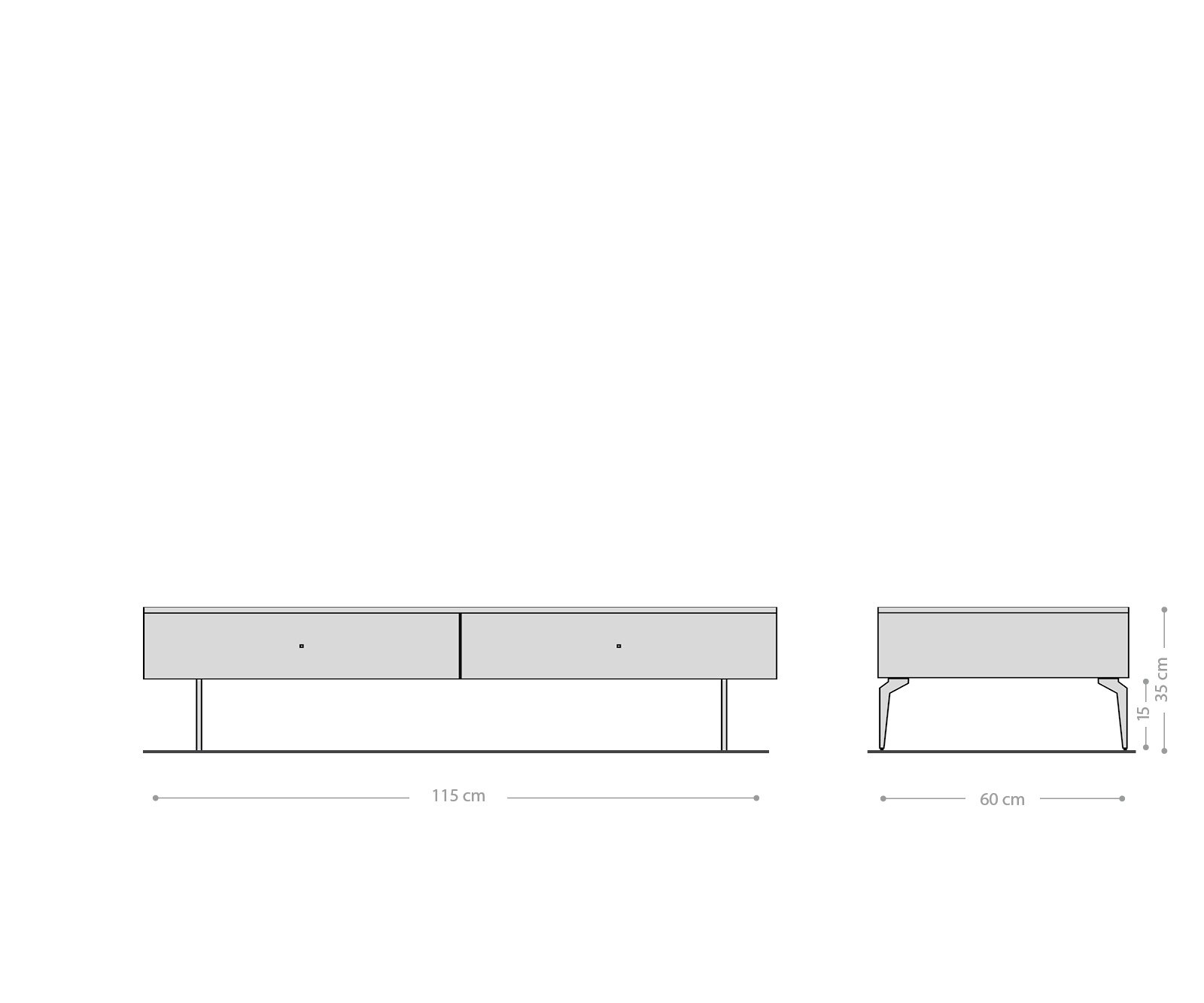 Холна маса Bahan 115x60 cm Масив Манго/Тиково дърво 2 чекмеджета Мрамоплот Метални крачета 5