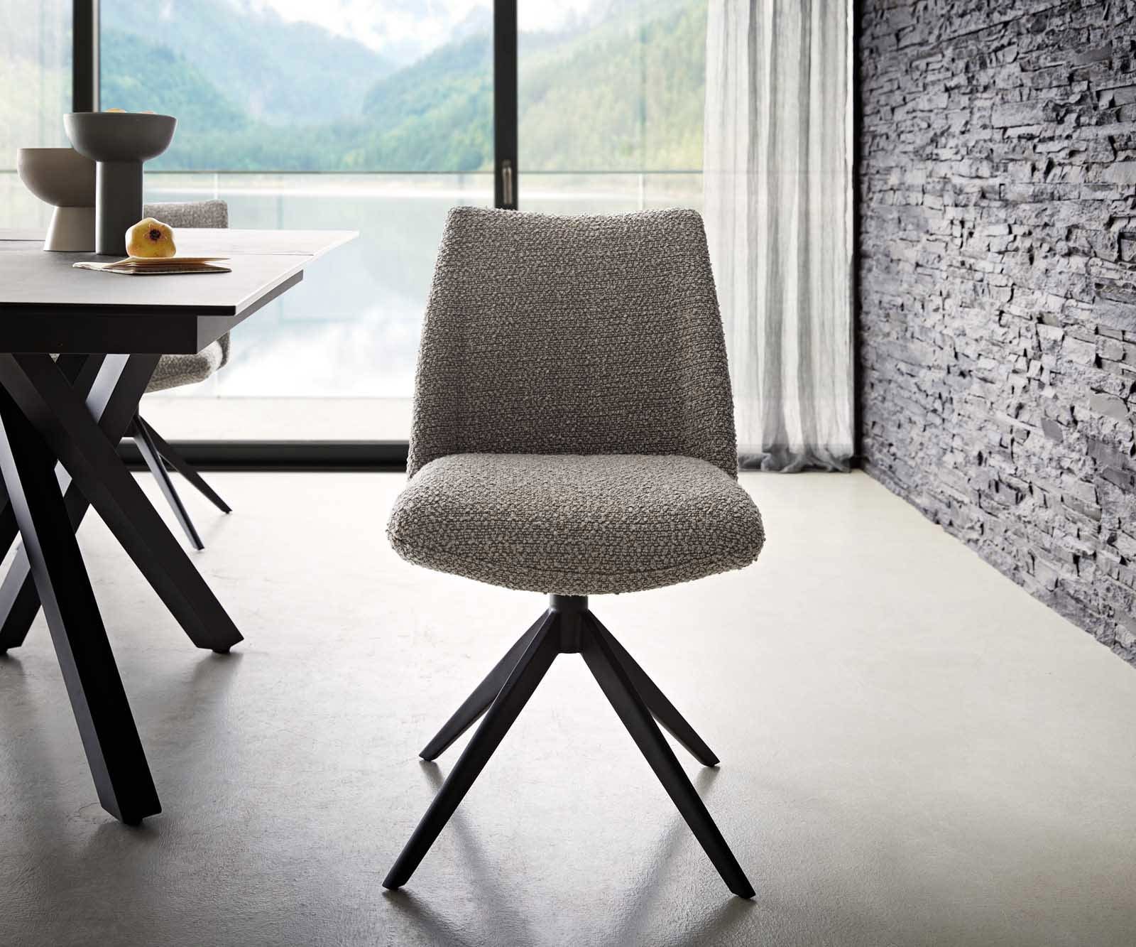 Врътящ се стол Букле СребристСив Конус крак плосък Черен 360° въртящ се Покет пружина Elso-Flex 1 Врътящ се стол Букле СребристСив Конус крак плосък Черен 360° въртящ се Покет пружина Elso-Flex 1