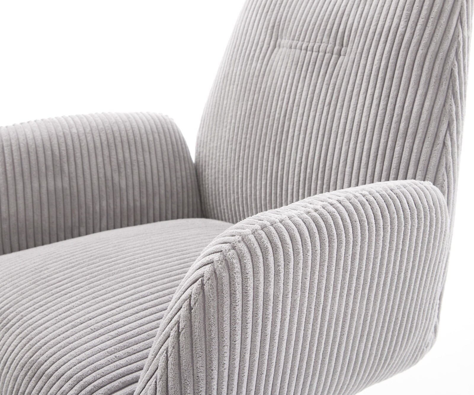 Люлеещ стол Корд Сребристо сив Конзолен крак кръгъл Черен Zoa-Flex 4