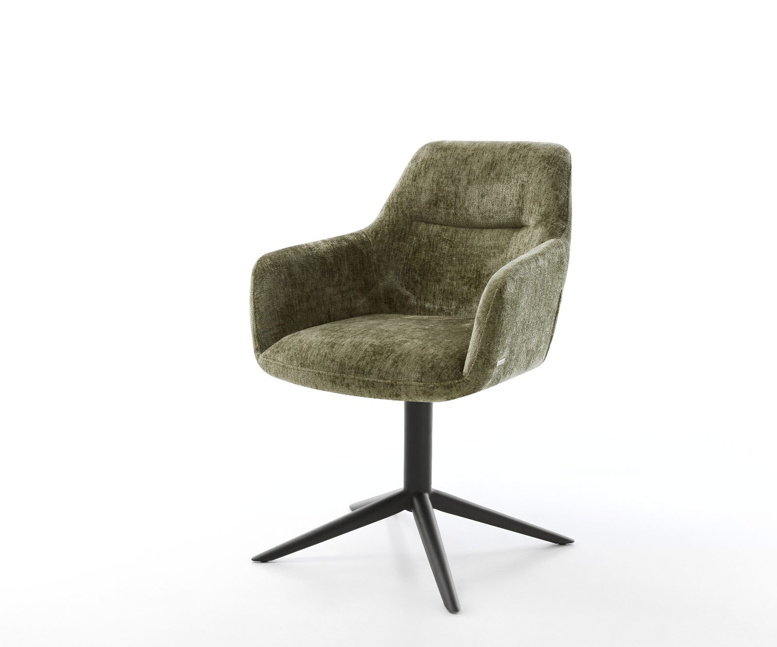 Врътящ се стол Шенил Маслина Офис основа Черен 360° въртящ се Люлеещ се Pejo-Flex 1