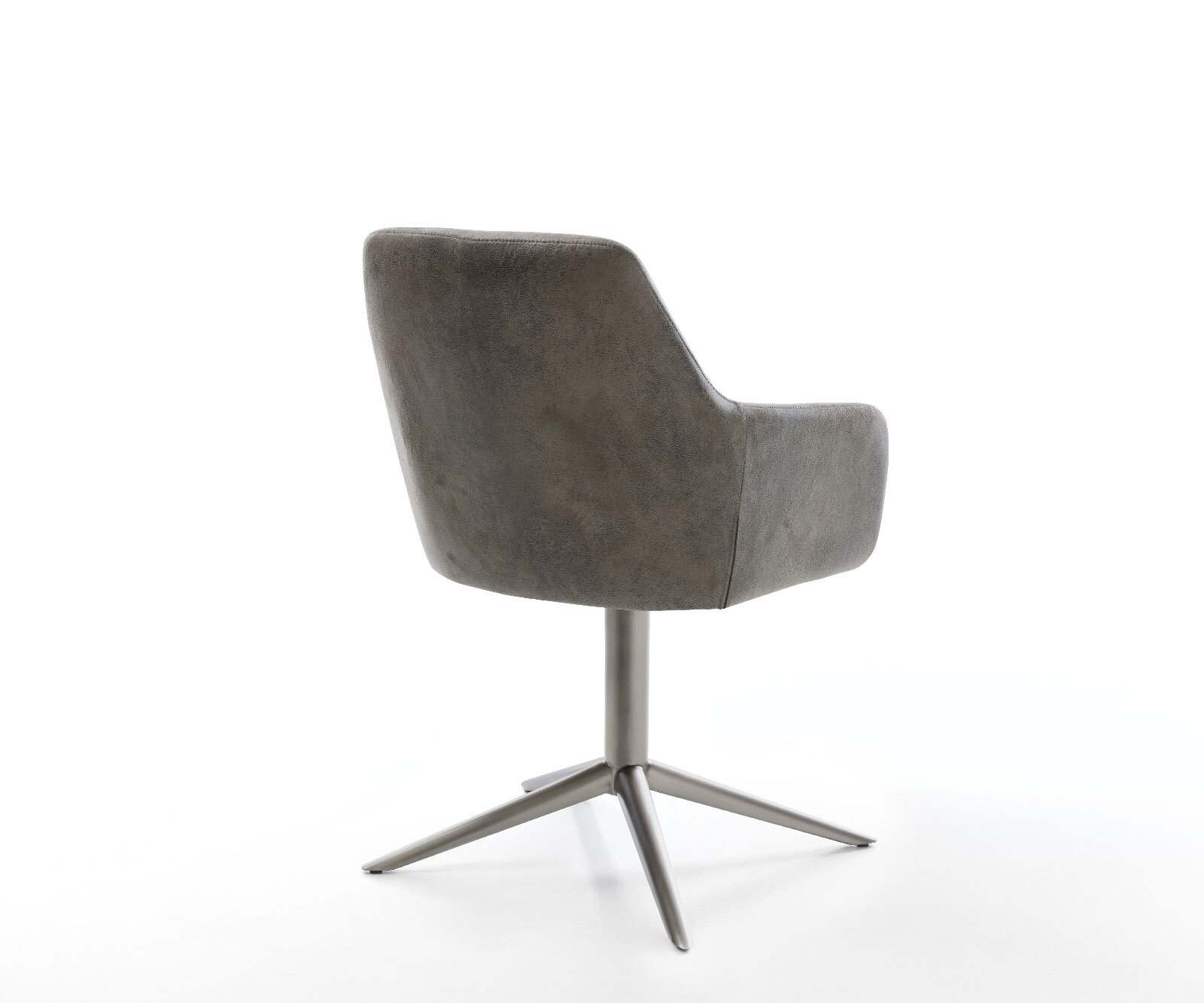 Въртящ се стол Pejo-Flex микрофибър сив антична основа графит 360° въртяща се люлееща се функция сърцевина от джобни пружини 5