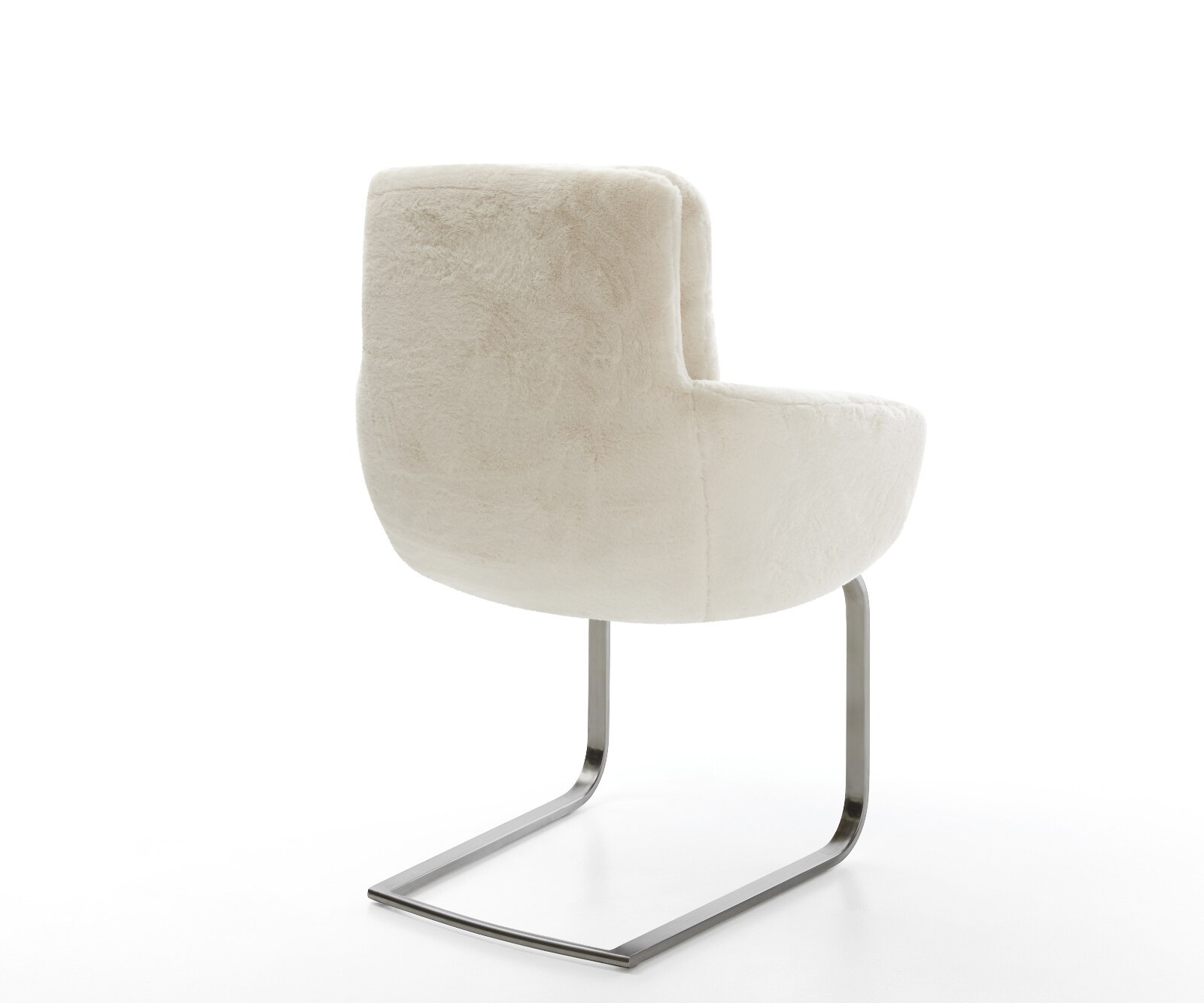 Abelia-Flex конзолен стол с подлакътници плюшен крем-бял плосък конзолен стол графит 4