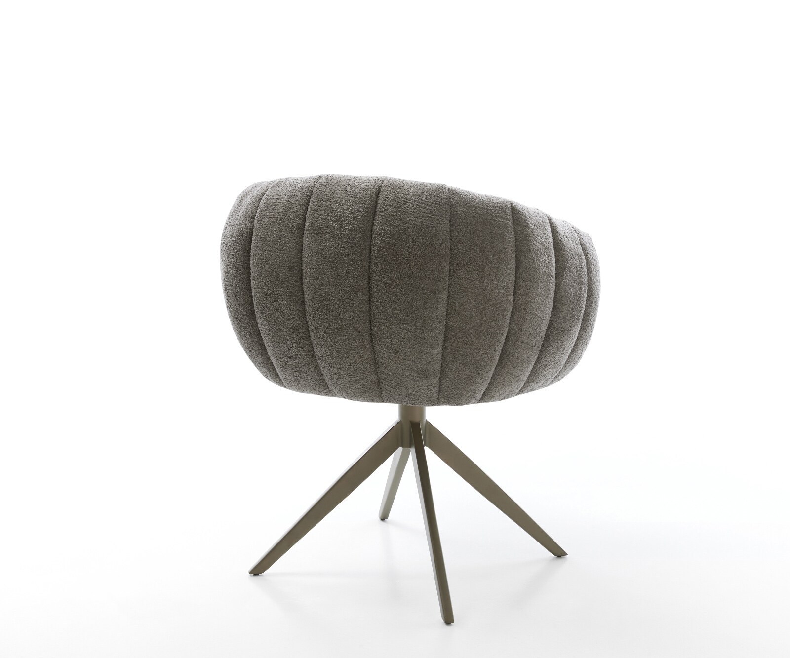 Въртящ се стол Jada-Flex, Букле Сиво-кафяво, Кръстосана рамка широка Ефектно покритие Титан 360° завъртане Люлееща се функция Ядро от джобни пружини 4