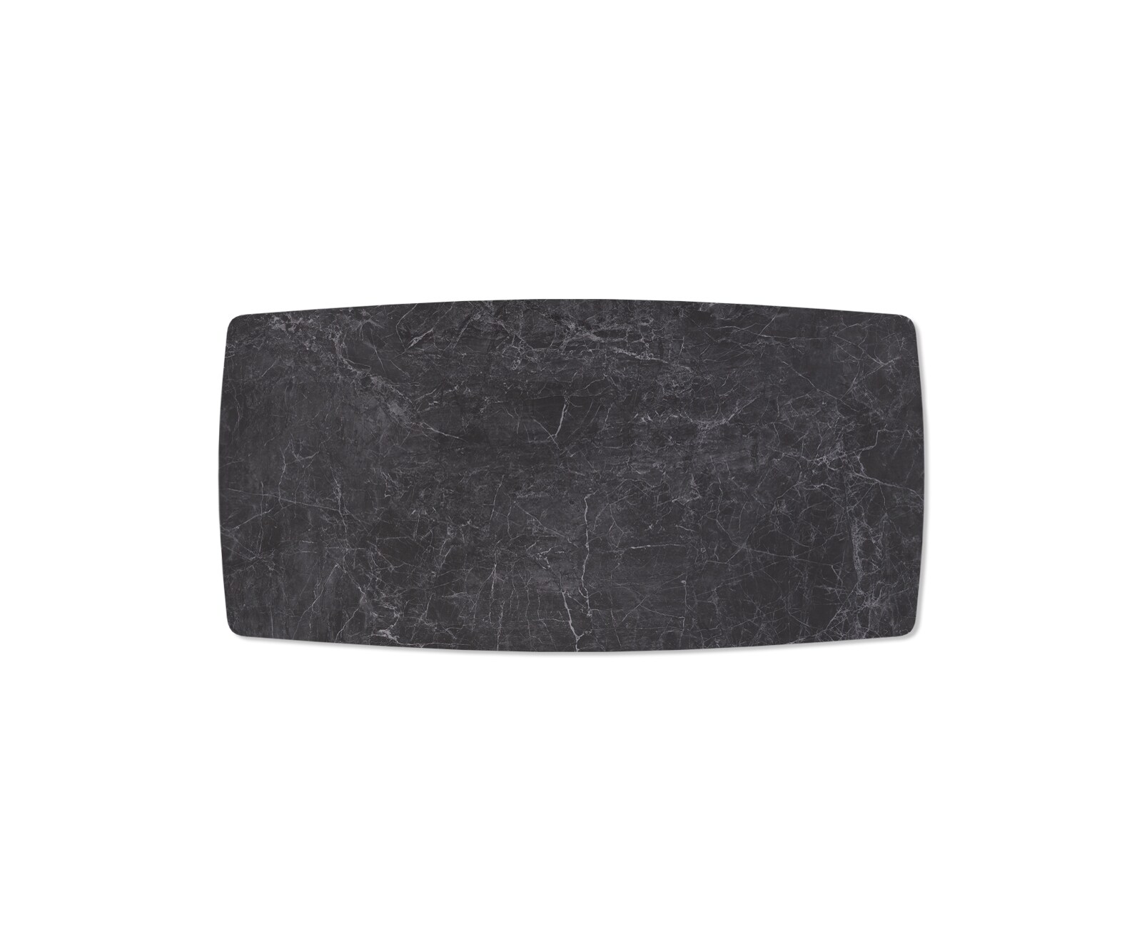 Маса Bootsform 200x100cm Laminam® Keramik Nero Greco Антрацит среден крак плоска стомана Черен Edge 3