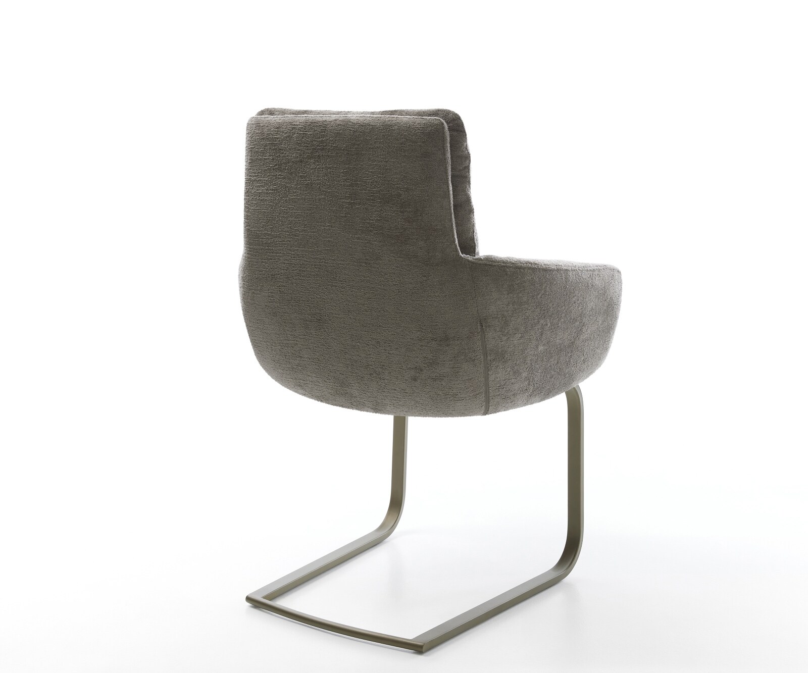 Стол с конзола Abelia-Flex с подлакътници Bouclé soft mud Стол с конзола с плосък ефект покритие титан 5