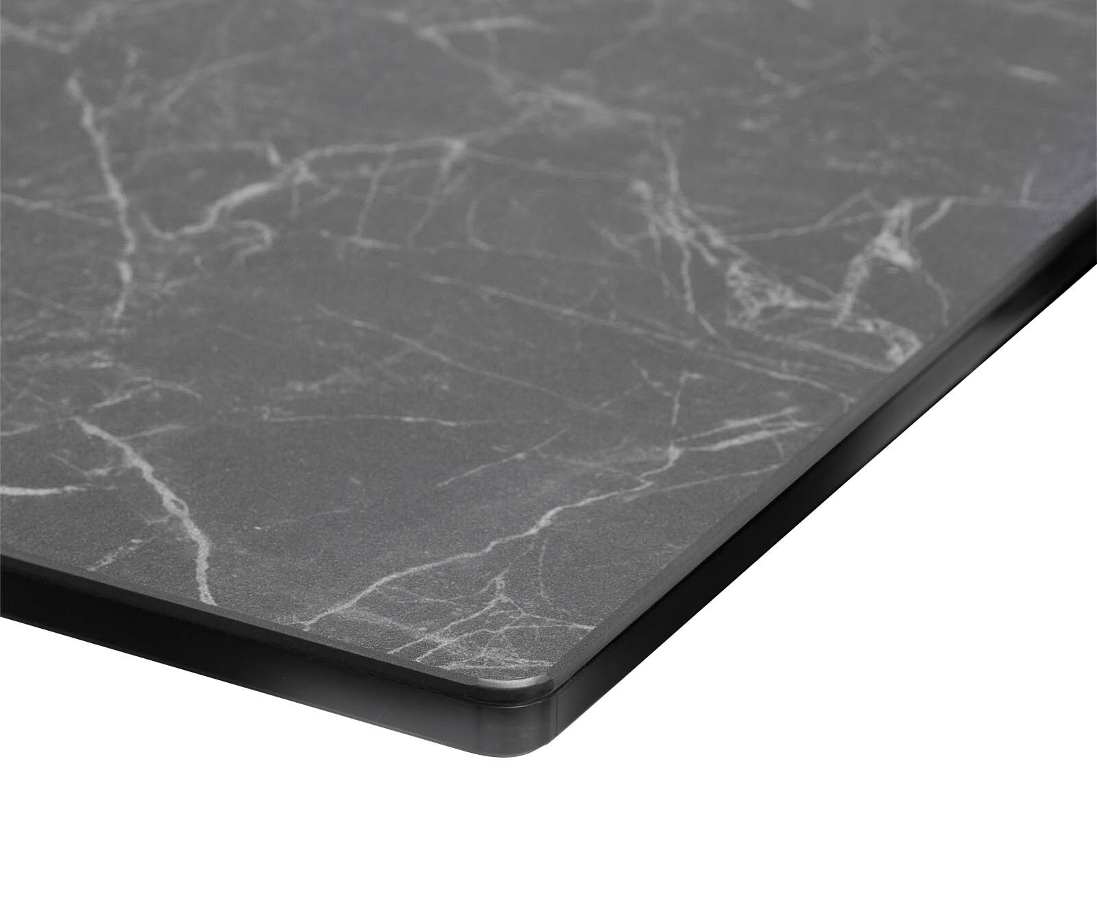 Маса 300x100 Keramik Laminam® Nero Greco Антрацит Неръждаема стомана Широк профил Edge 4