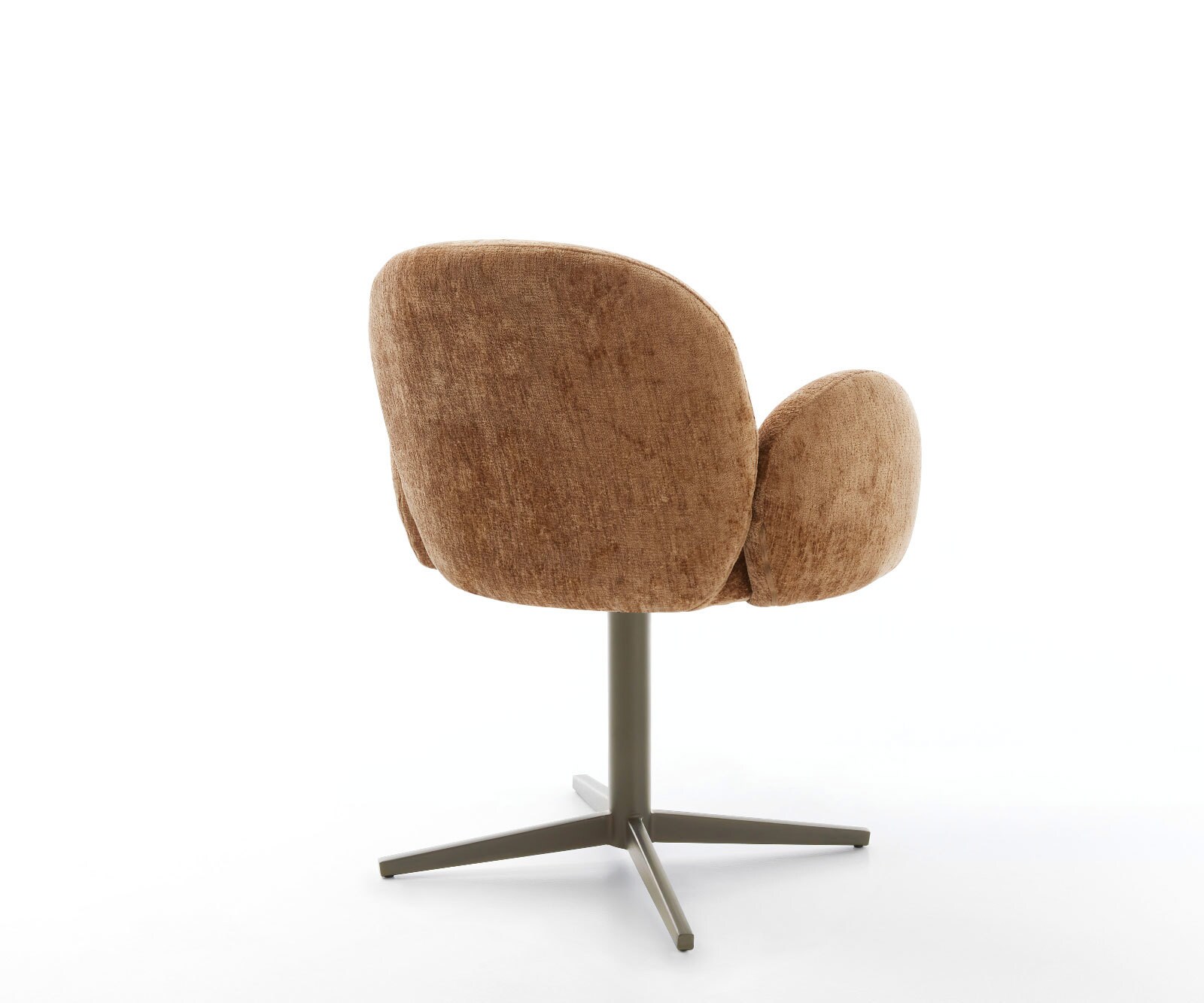 Врътящ се стол с подлакътници Шенил Ръжда Офис основа  Titan 360° въртящ се Покет пружина Nube-Flex 5