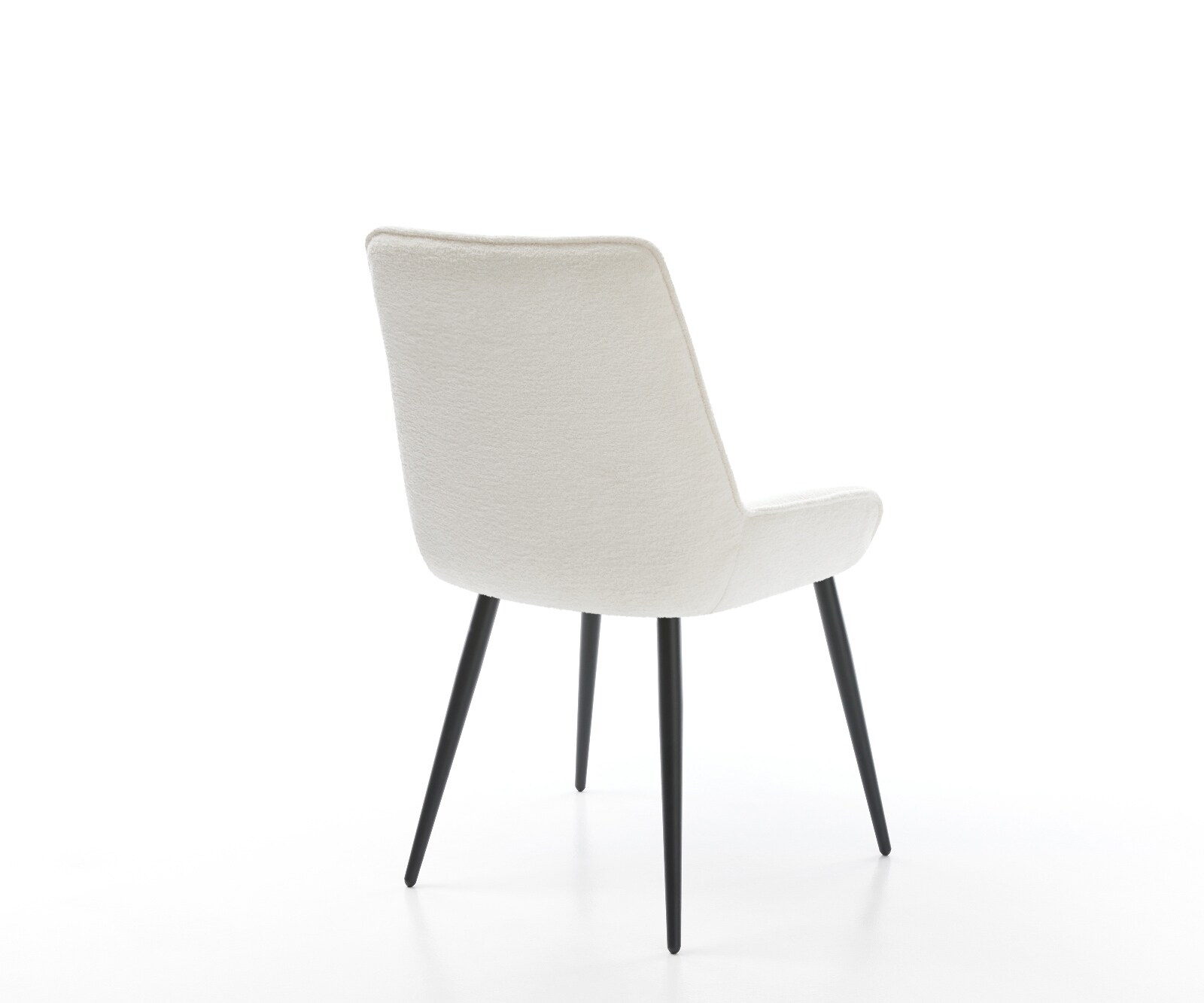 Трапезен стол Taimi-Flex Bouclé Soft Beige 4-футов заострен черен 4