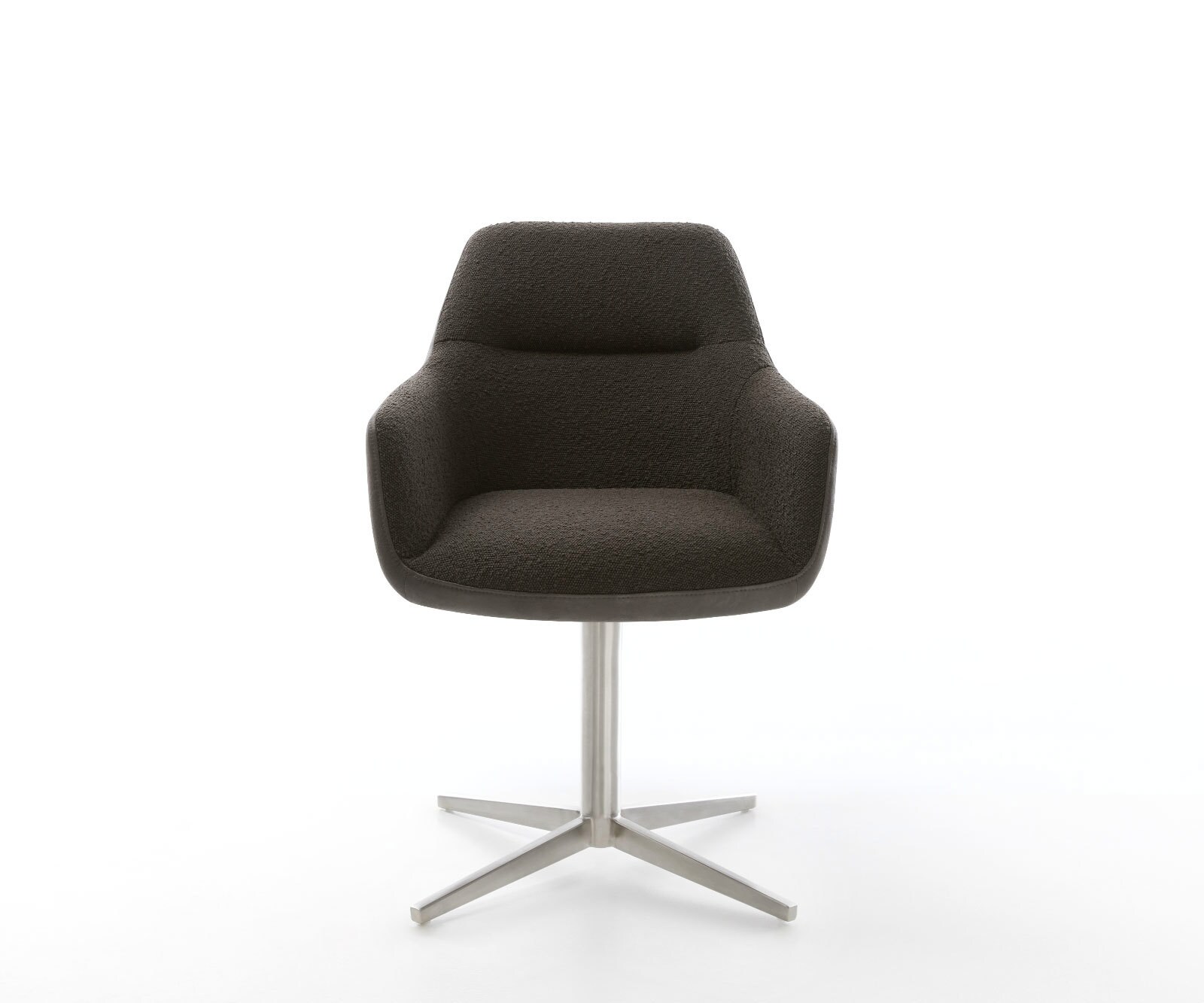 Врътящ се стол Комбинация от дамаски Черен Офис основа Неръждаема стомана 360° въртящ се Pejo-Flex 1 Врътящ се стол Комбинация от дамаски Черен Офис основа Неръждаема стомана 360° въртящ се Pejo-Flex 1