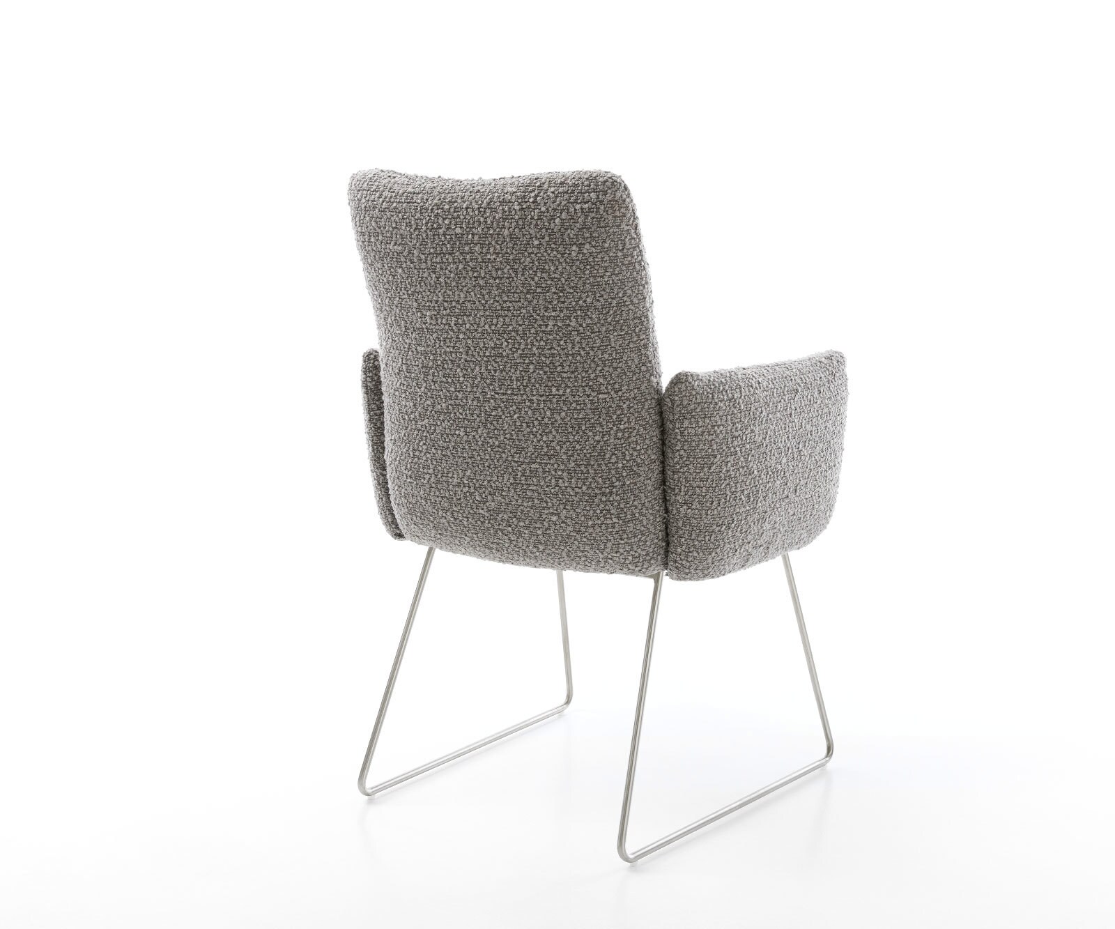 Стол Букле Сребристосив Извити крака Неръждаема стомана Покет пружина Jova-Flex 5