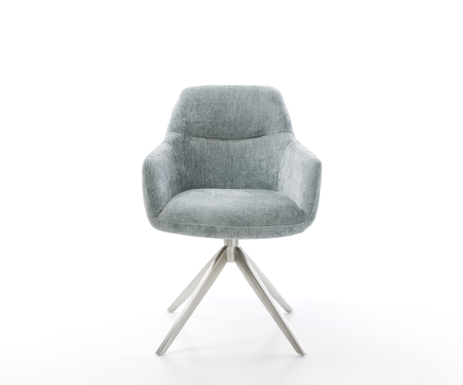 Врътящ се стол Шенил ПастелСин Конус крак плосък Неръждаема стомана 360° въртящ се Люлеещ се Pejo-Flex 1 Врътящ се стол Шенил ПастелСин Конус крак плосък Неръждаема стомана 360° въртящ се Люлеещ се Pejo-Flex 1