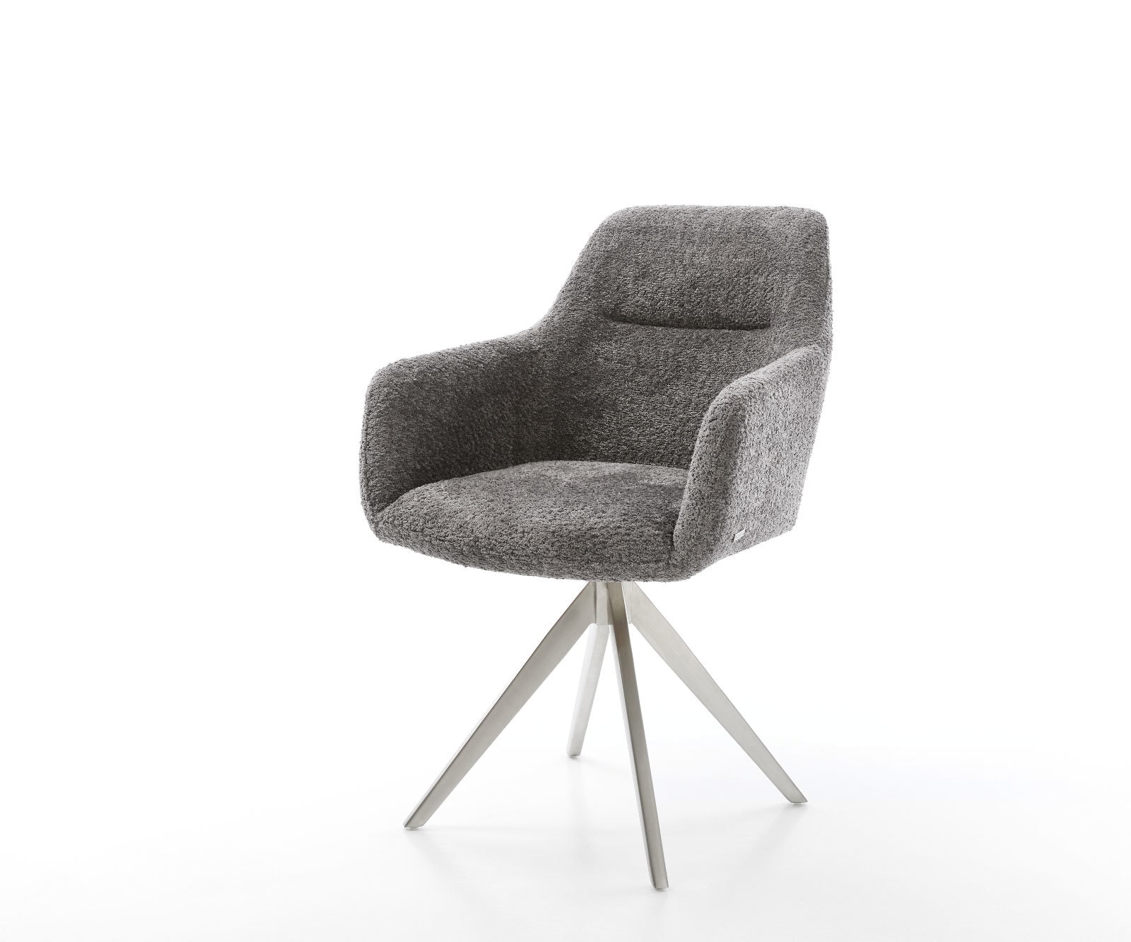 Врътящ се стол Букле Сив Конус крак  Неръждаема стомана 180° въртящ се Pejo-Flex Врътящ се стол Букле Сив Конус крак  Неръждаема стомана 180° въртящ се Pejo-Flex