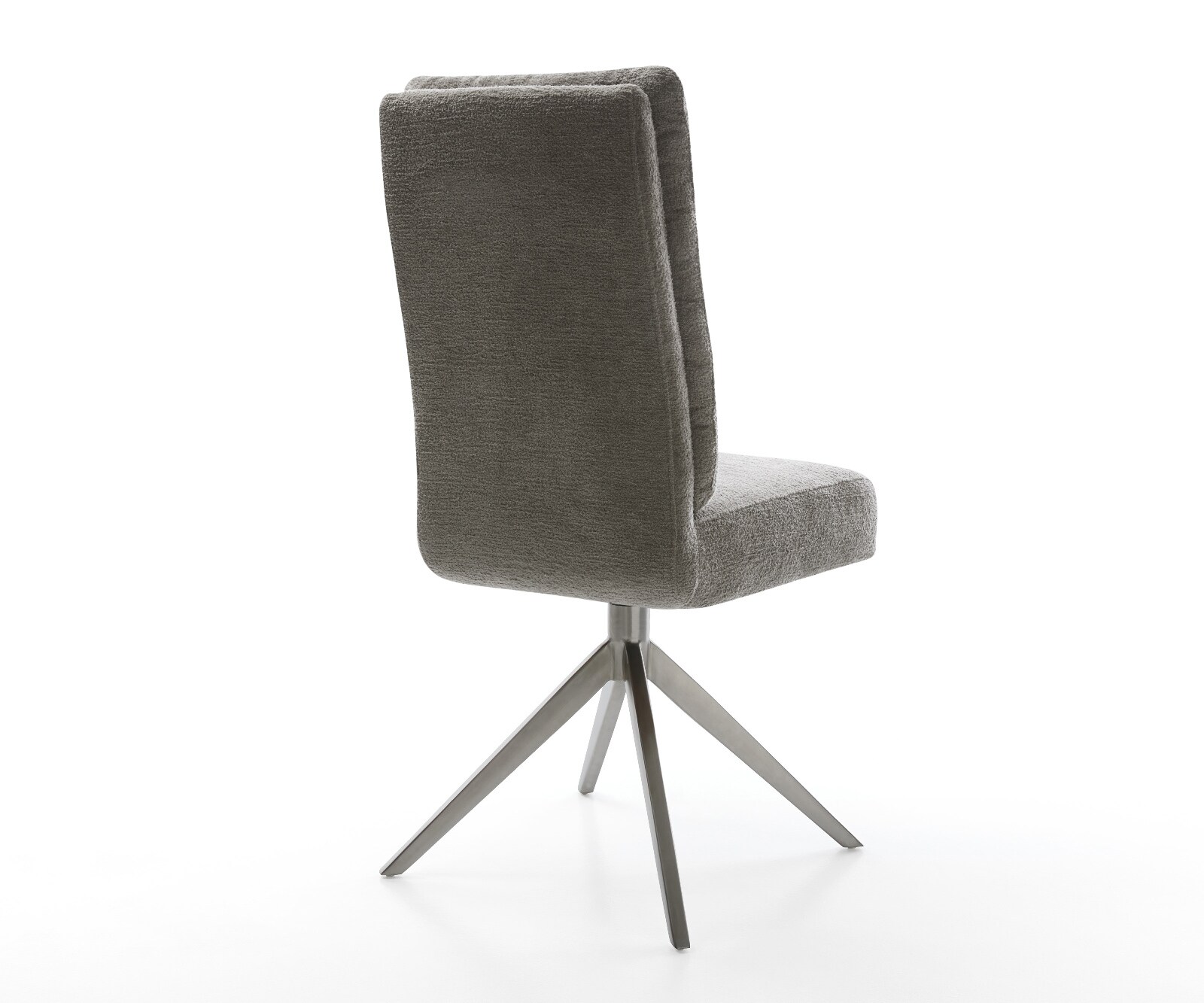 Въртящ се стол Pela-Flex Bouclé Soft Mud Кръстосана рамка широка Графит Въртене на 360° Люлееща се функция Ядро от джобни пружини 5