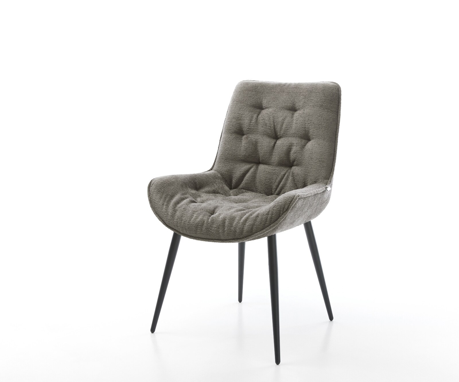 Трапезен стол Taimi-Flex Bouclé Soft Mud 4-футов конусовиден черен