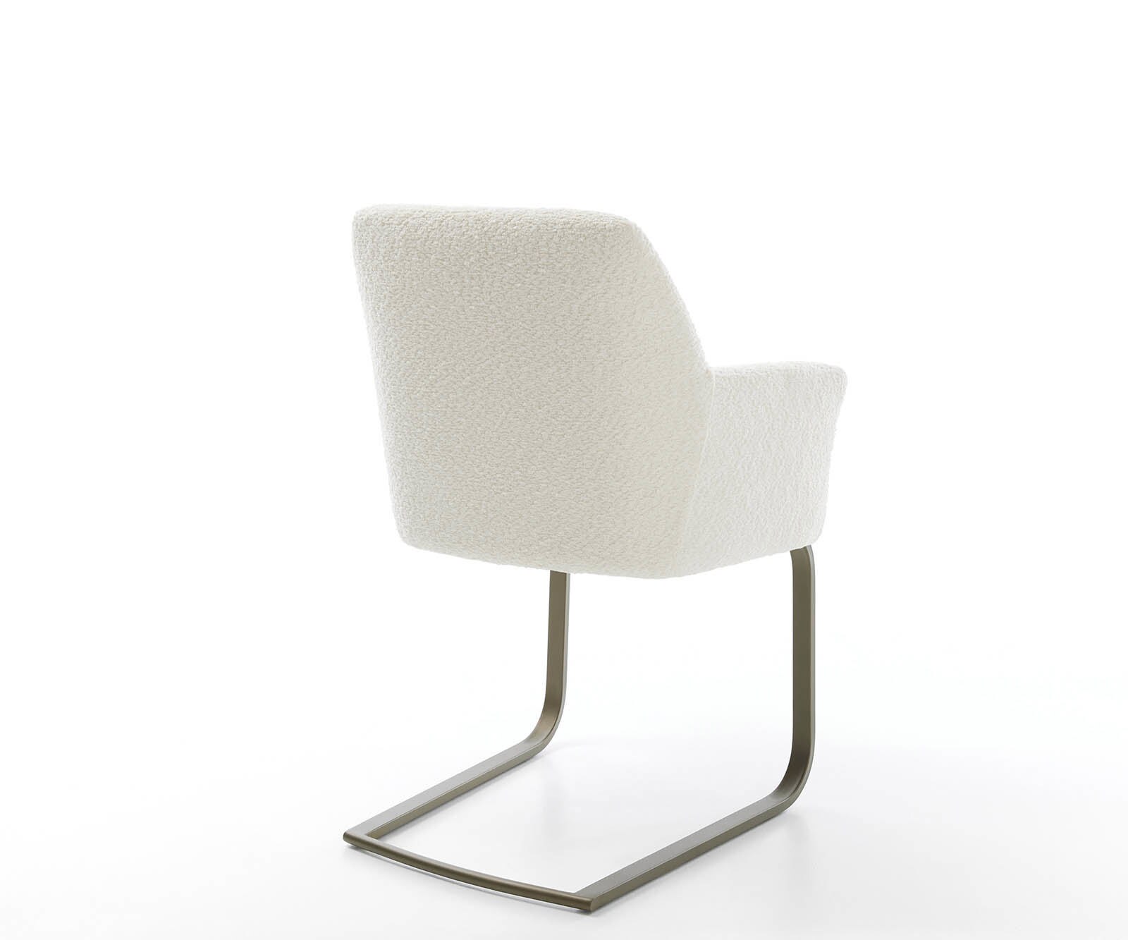 Люлеещ стол с подлакътници Букле Бял Конзолен крак плосък  Титан Покет пружина Xana-Flex 4 Люлеещ стол с подлакътници Букле Бял Конзолен крак плосък  Титан Покет пружина Xana-Flex 4