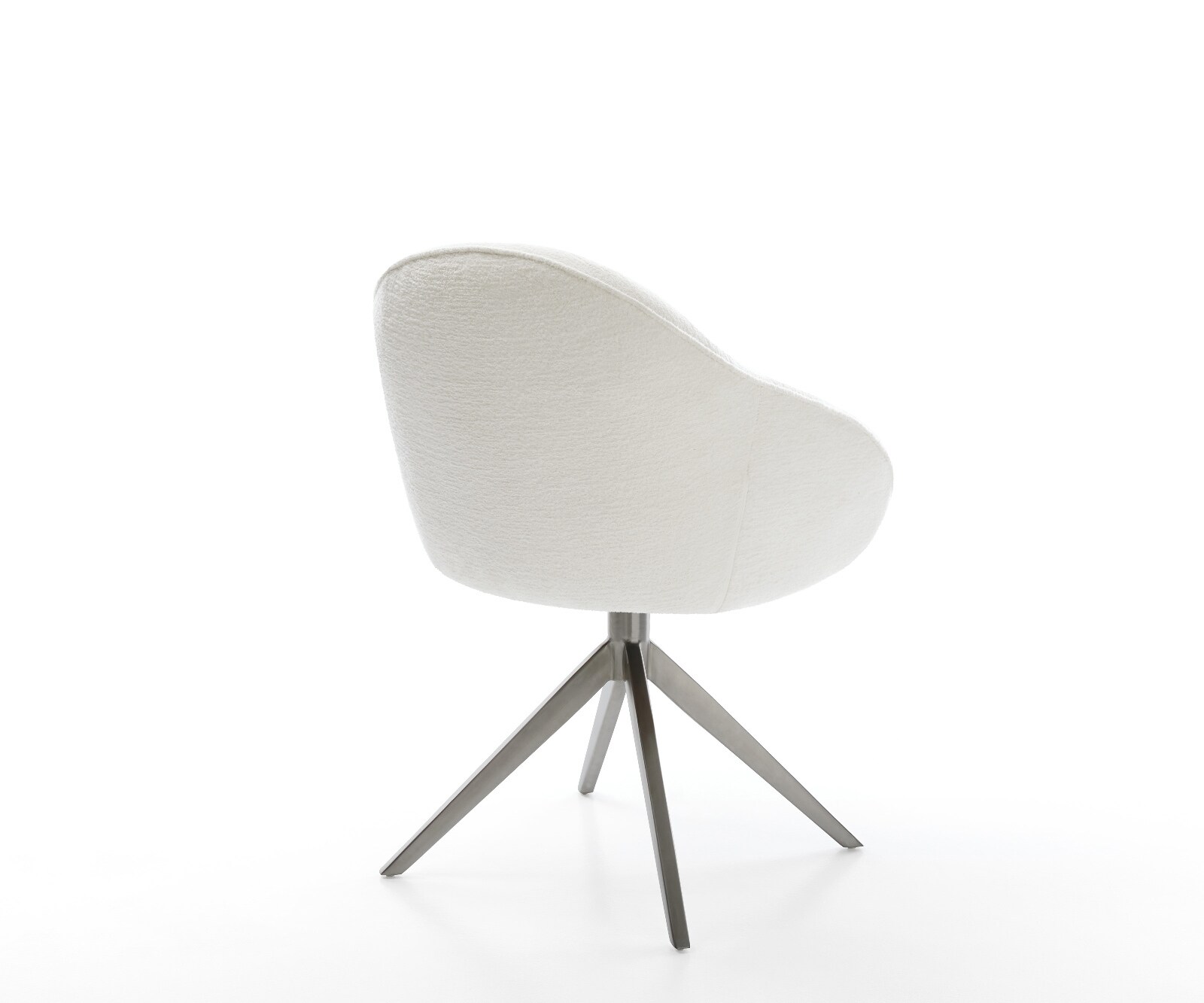 Въртящ се стол Gaio-Flex Bouclé Soft Beige Кръстосана рамка широка Графит Въртене на 360° Люлееща се функция 5