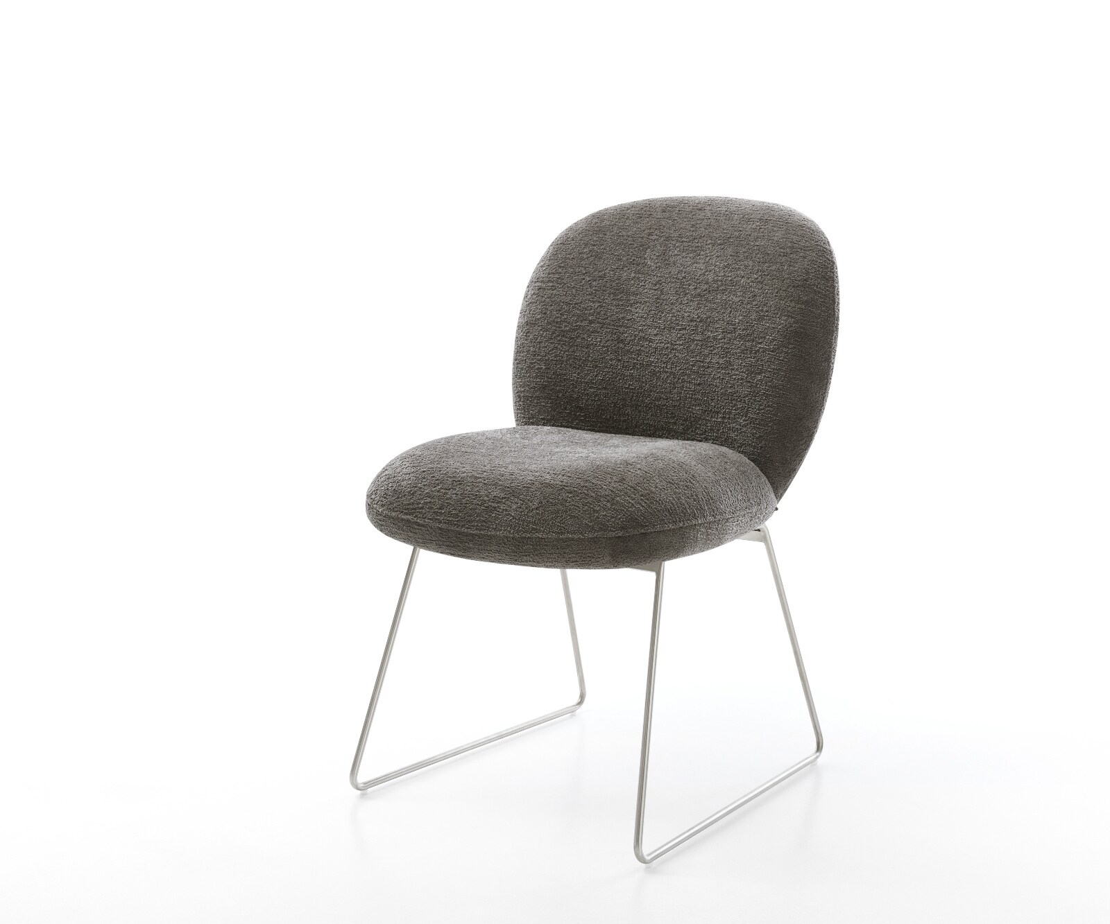 Въртящ се стол Nube-Flex текстуриран плат мека сива кръстосана рамка широка черна 360° въртяща се люлееща се функция сърцевина от джобни пружини 1