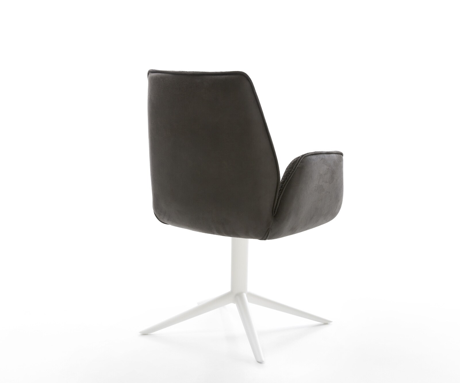 Въртящ се стол Zoa-Flex Микс от материали Черно База бяла Завъртане на 360° Люлееща се функция Ядро от джобни пружини 4