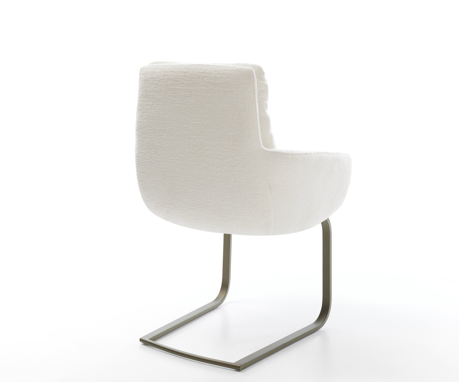 Стол с конзола Abelia-Flex с подлакътници Bouclé Soft Beige Стол с конзола Flat Effect finish Titanium 5