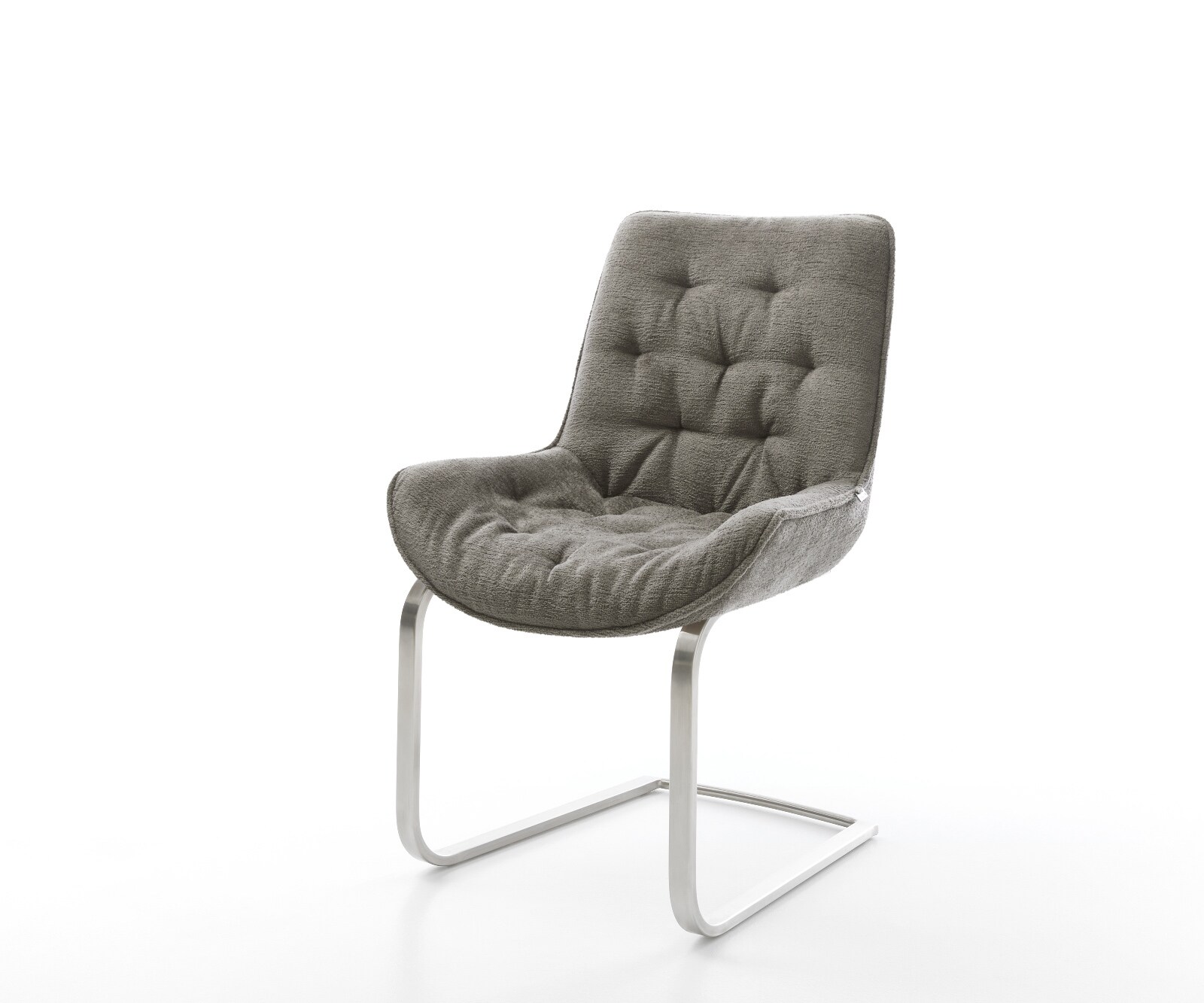 Конзолен стол Taimi-Flex Bouclé Soft Mud Конзолен стол от неръждаема стомана 1