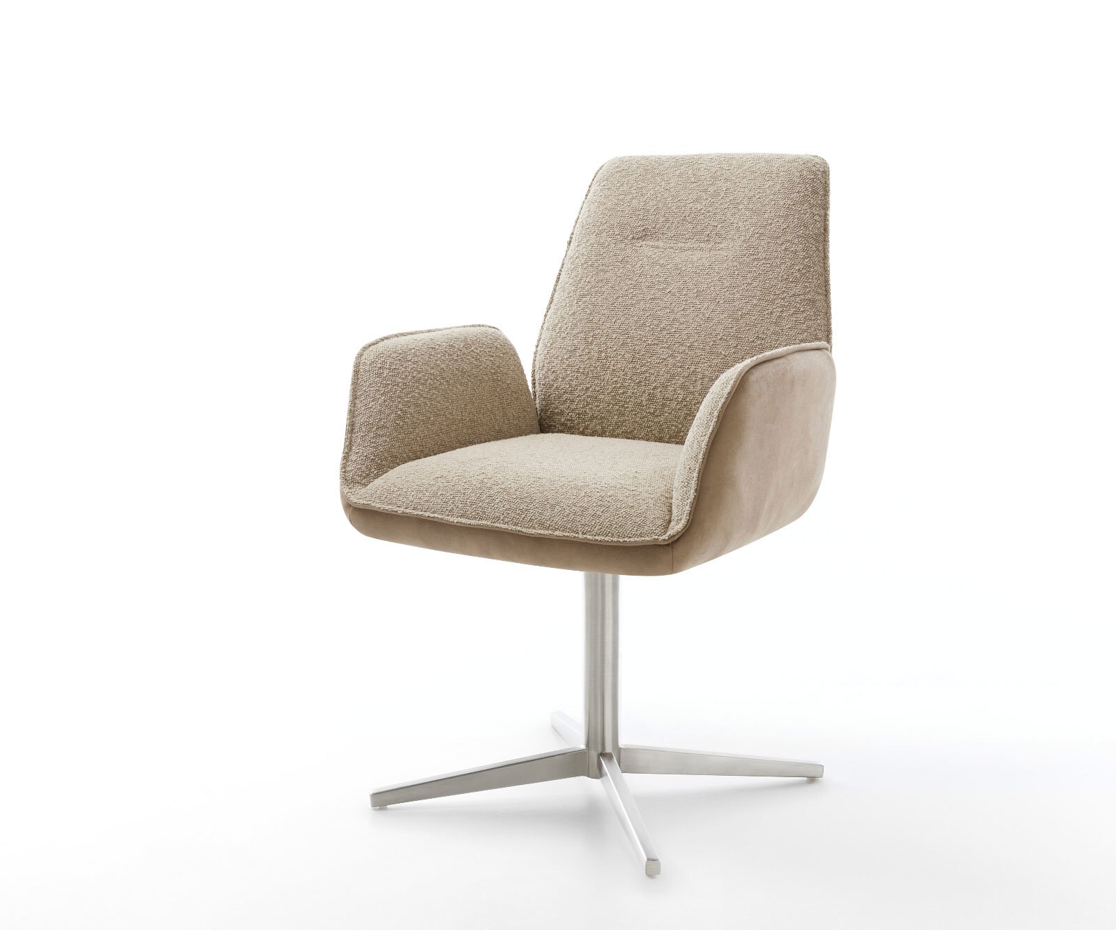 Въртящ се стол Zoa-Flex микс от материали кална основа от неръждаема стомана 360° въртяща се сърцевина от джобни пружини