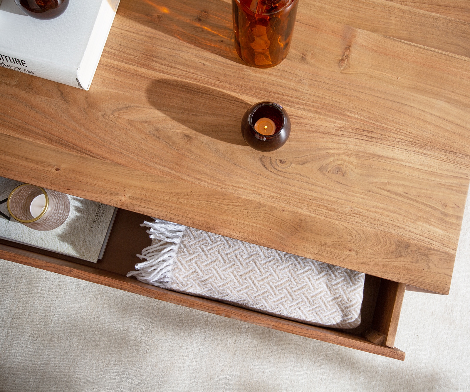 Холна маса 80x60 cm Акация Натурал 2 чекмеджета каменен фурнир Stonegrace 6 Холна маса 80x60 cm Акация Натурал 2 чекмеджета каменен фурнир Stonegrace 6