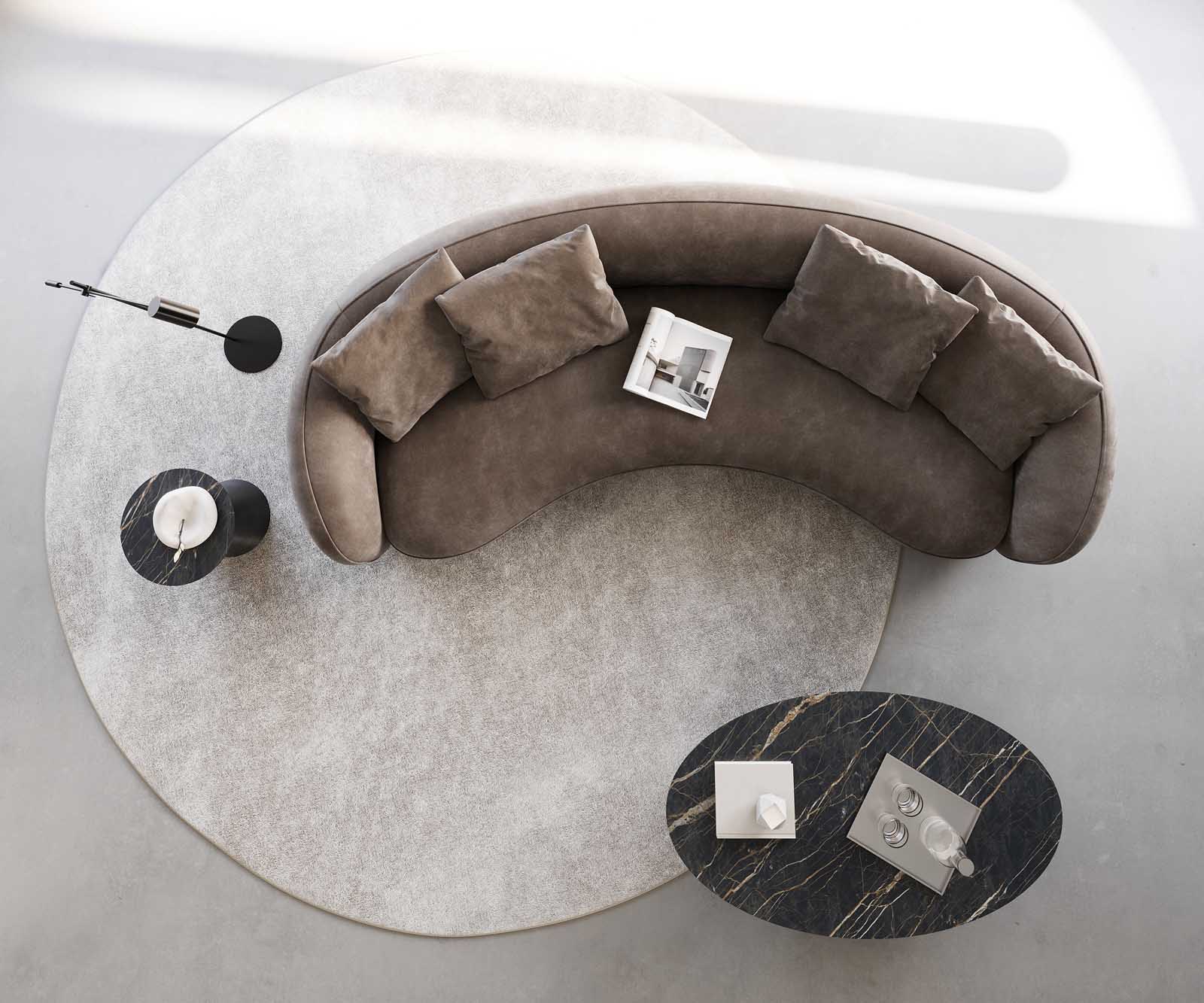 3-местен диван Larna 260x120 cm микрофибър сив 3 3-местен диван Larna 260x120 cm микрофибър сив 3