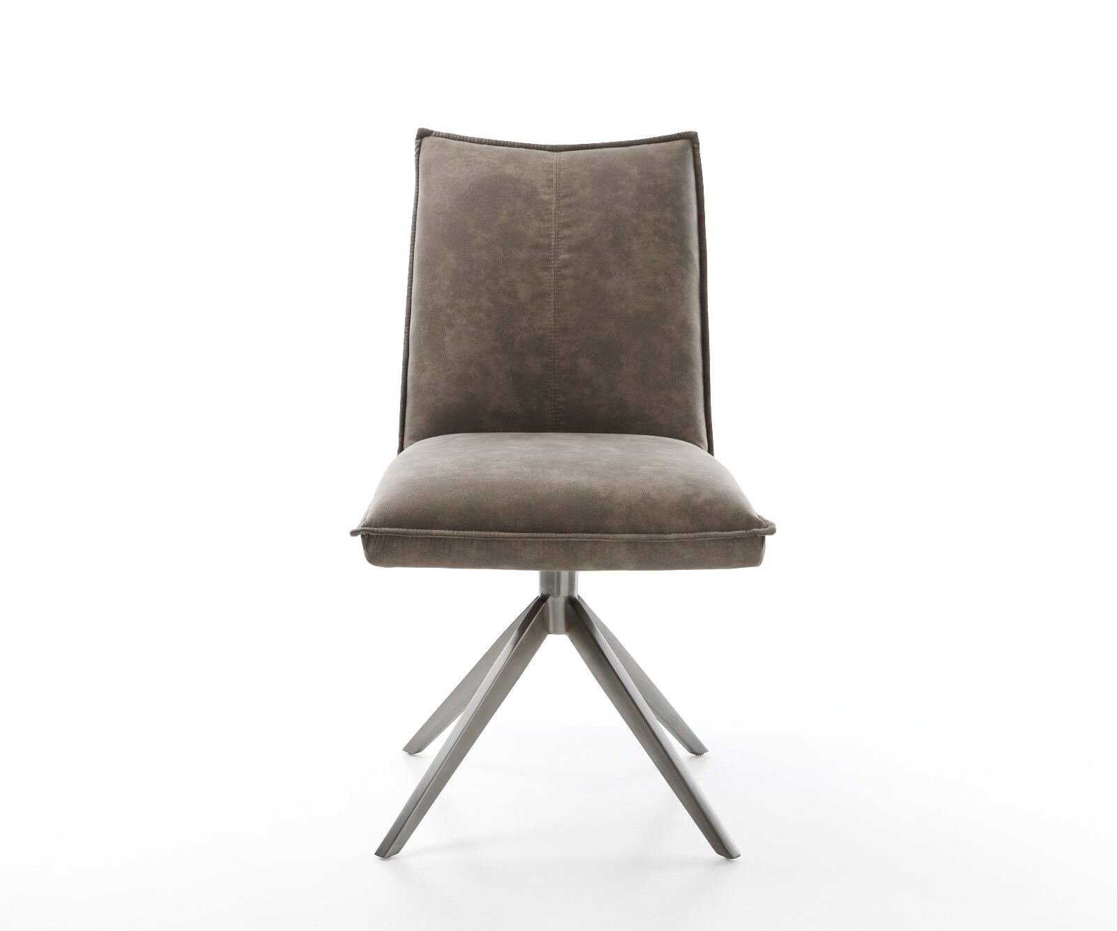 Въртящ се стол Lelio-Flex микрофибър сив винтидж Кръстосана рамка широка графит Въртене на 360° Люлееща се функция Ядро от джобни пружини 1