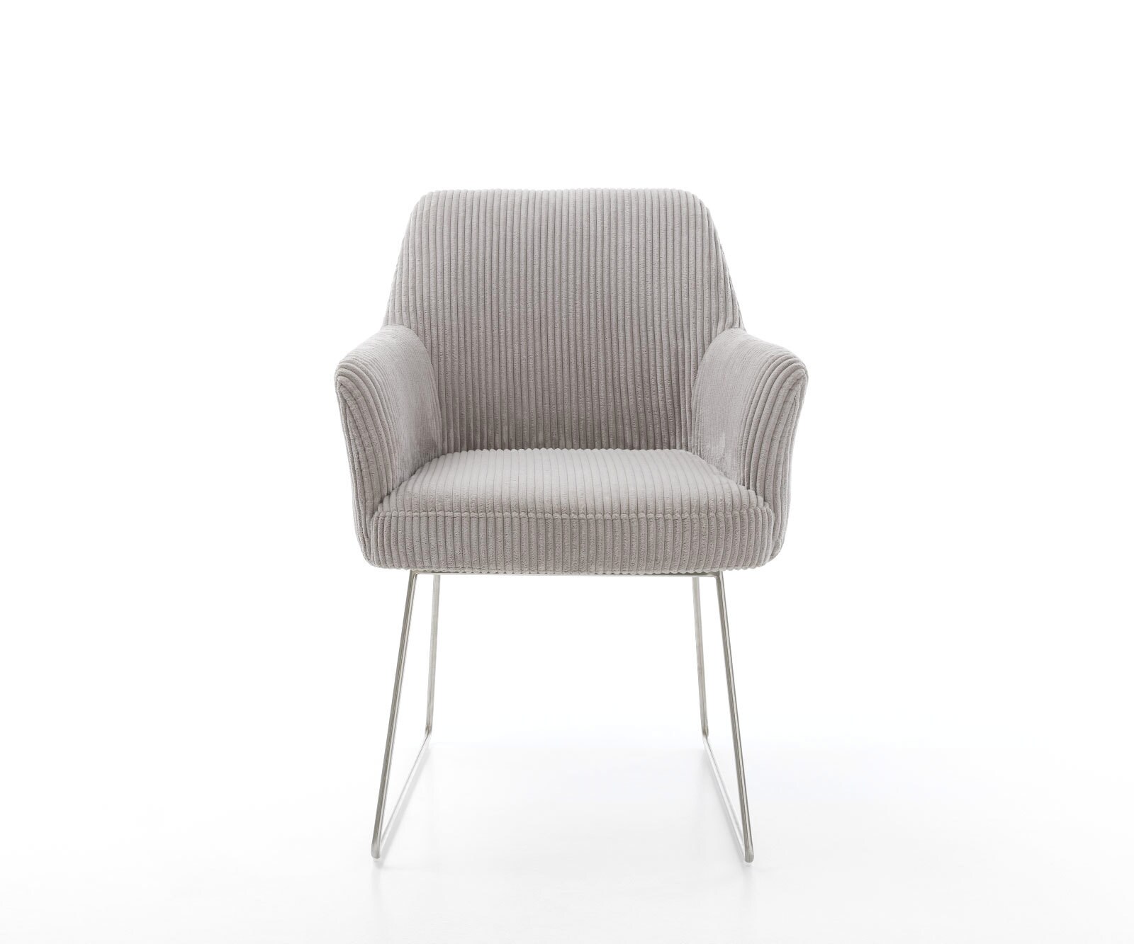 Стол Корд Сребристосив Извити крака Неръждаема стомана Покет пружина Xana-Flex 2