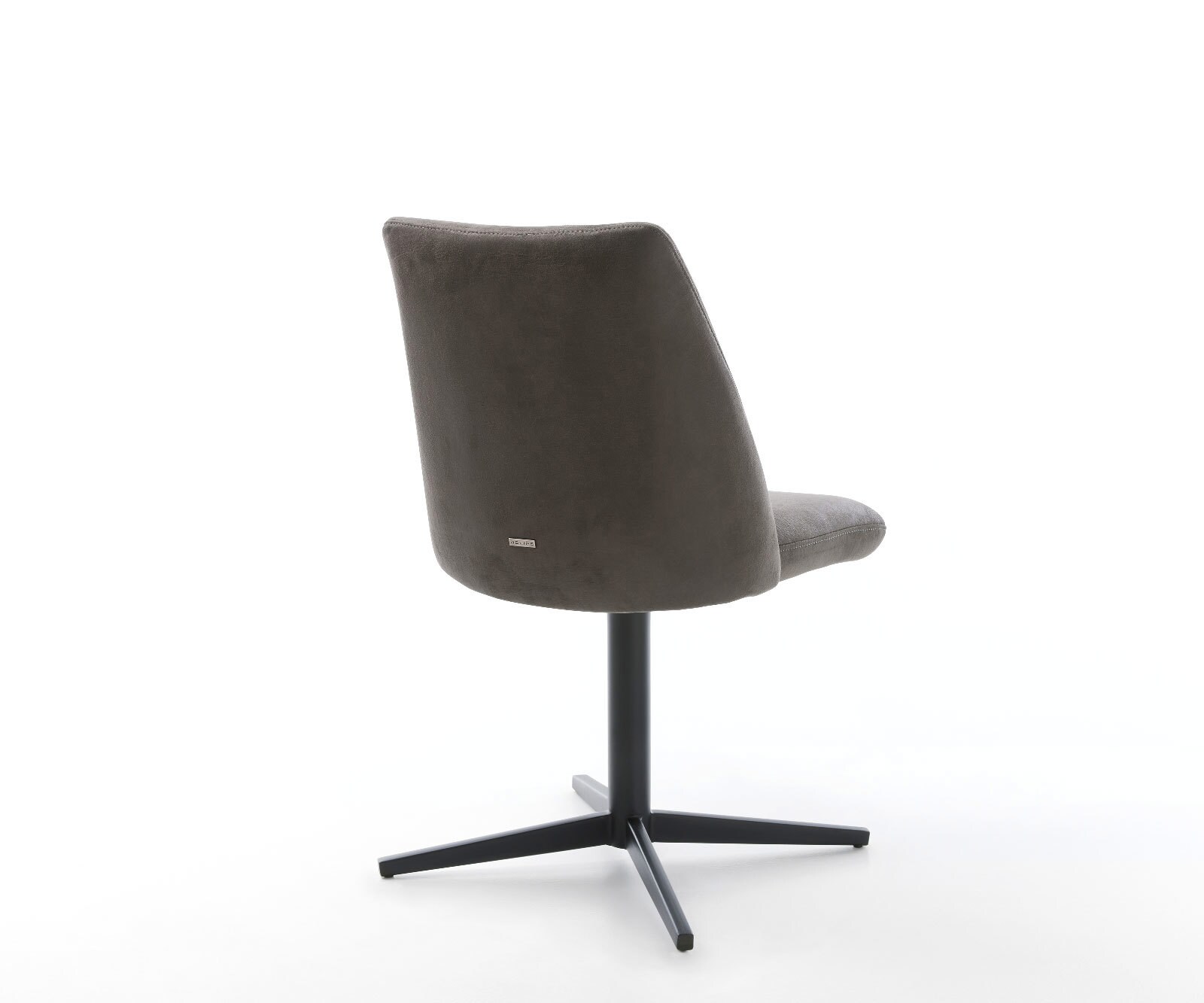 Врътящ се стол Микрофибър Антрацит Винтидж Офис основа Черен 360° въртящ се Покет пружина Elso-Flex 5