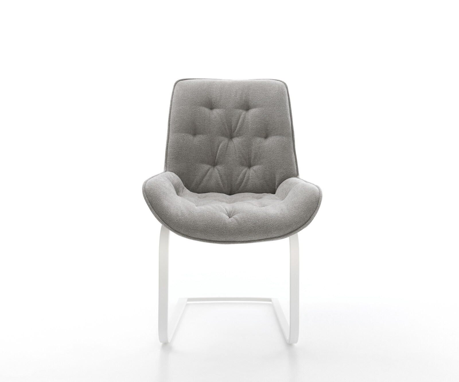 Конзолен стол Taimi-Flex текстурирана тъкан Меко сиво Конзолен стол плоско бяло 1