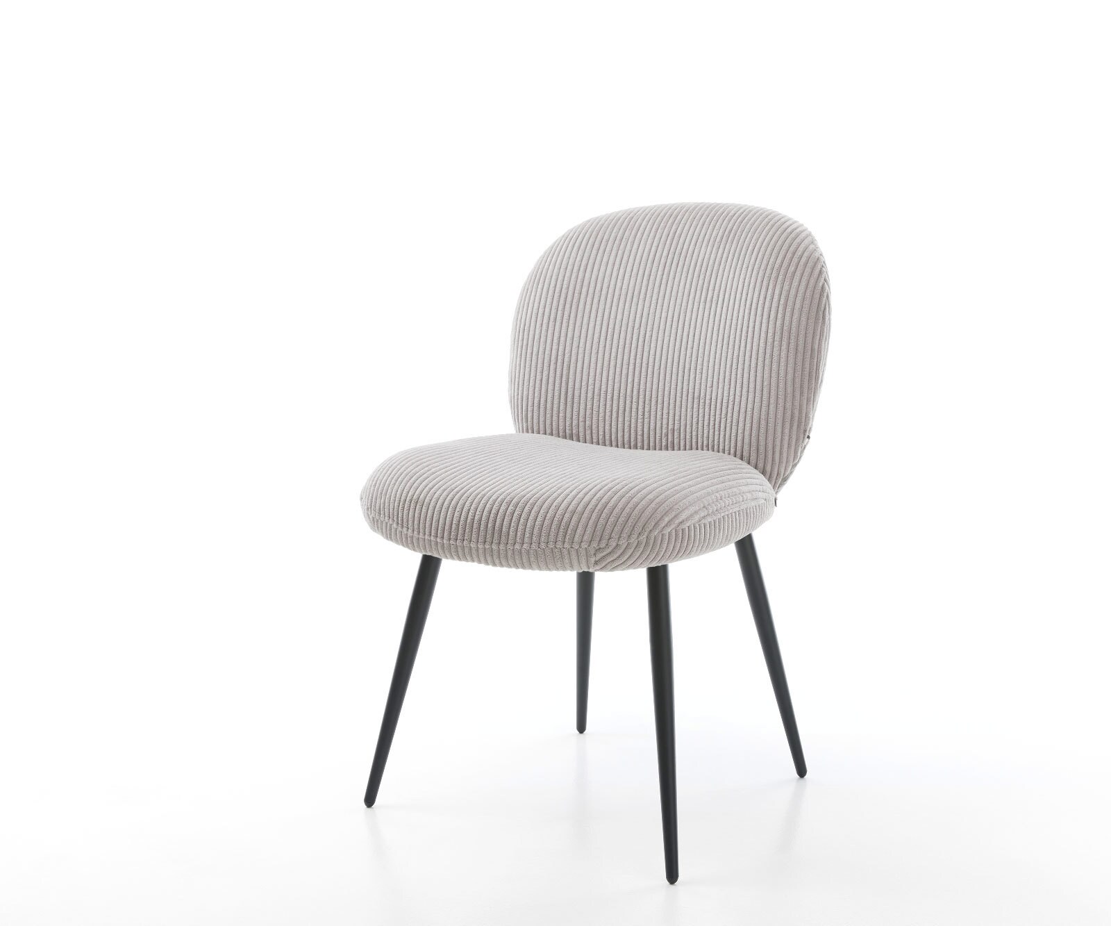 Трапезен стол Корд СребристСив 4 крака конични Черен Покет пружина Nube-Flex 1