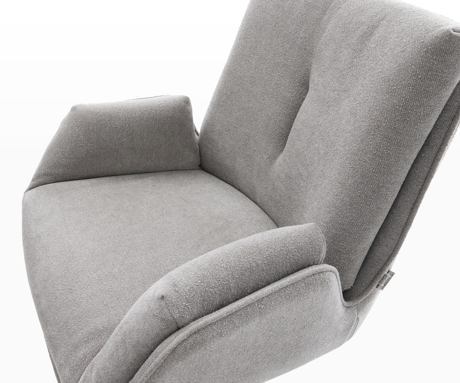 Бар стол Clea-Flex текстурирана тъкан меко сиво шейна основа неръждаема стомана 3