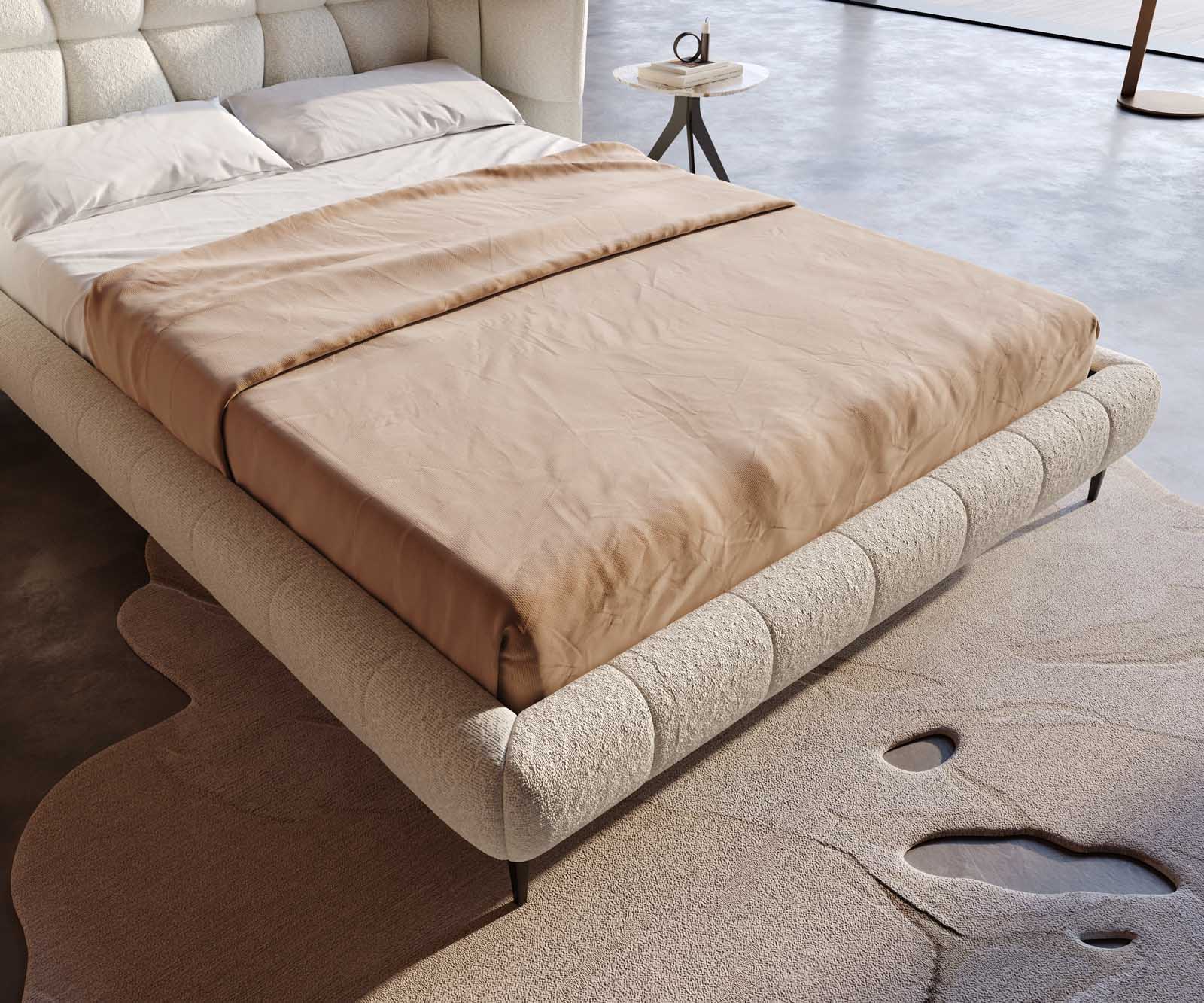 Тапицирана основа за легло Capujo 140x200 cm, кремаво-бяло 4 Тапицирана основа за легло Capujo 140x200 cm, кремаво-бяло 4