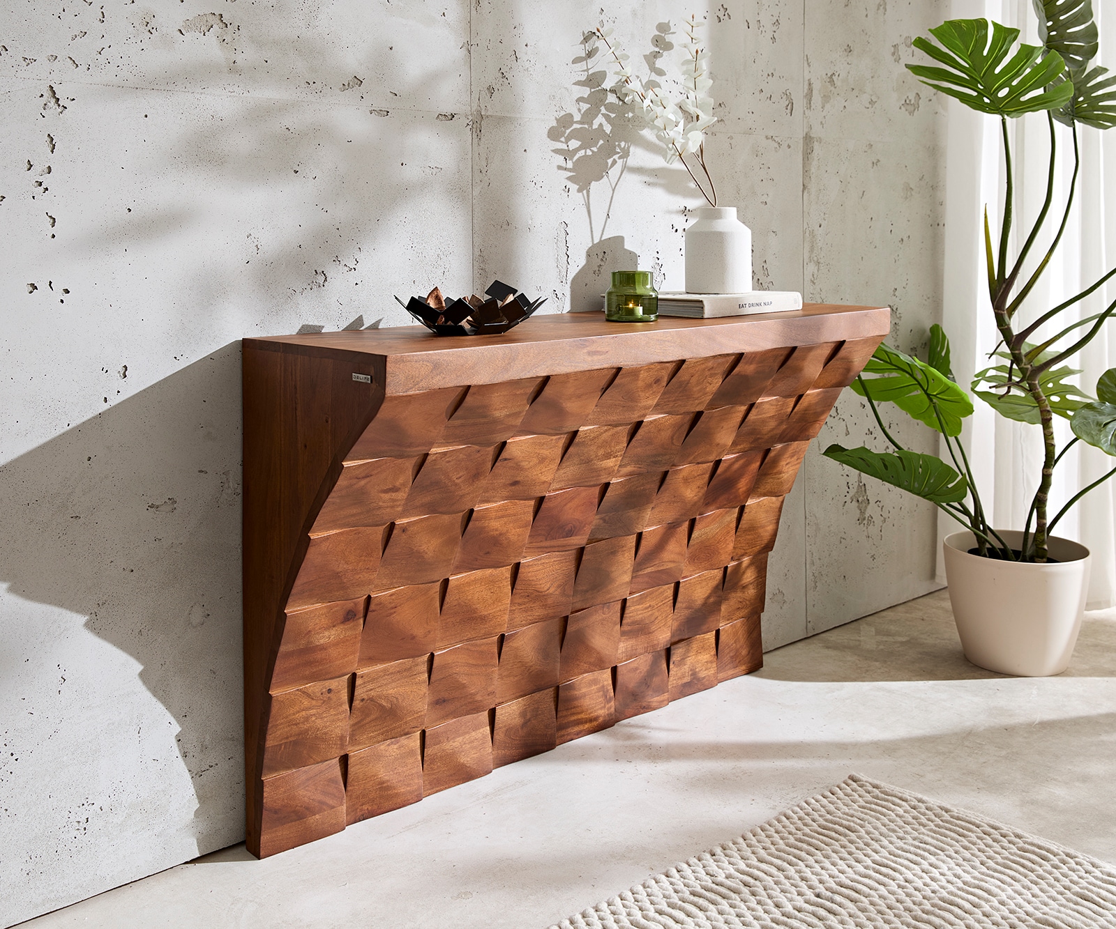 Конзола Eremos 120x35 cm Acacia Brown