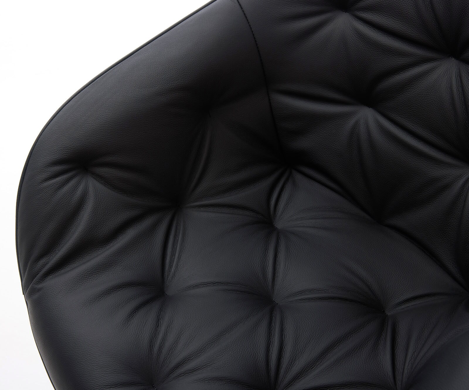 Люлеещ стол Естествена кожа Черен Конзолен крак кръгъл Черен Gaio-Flex 3