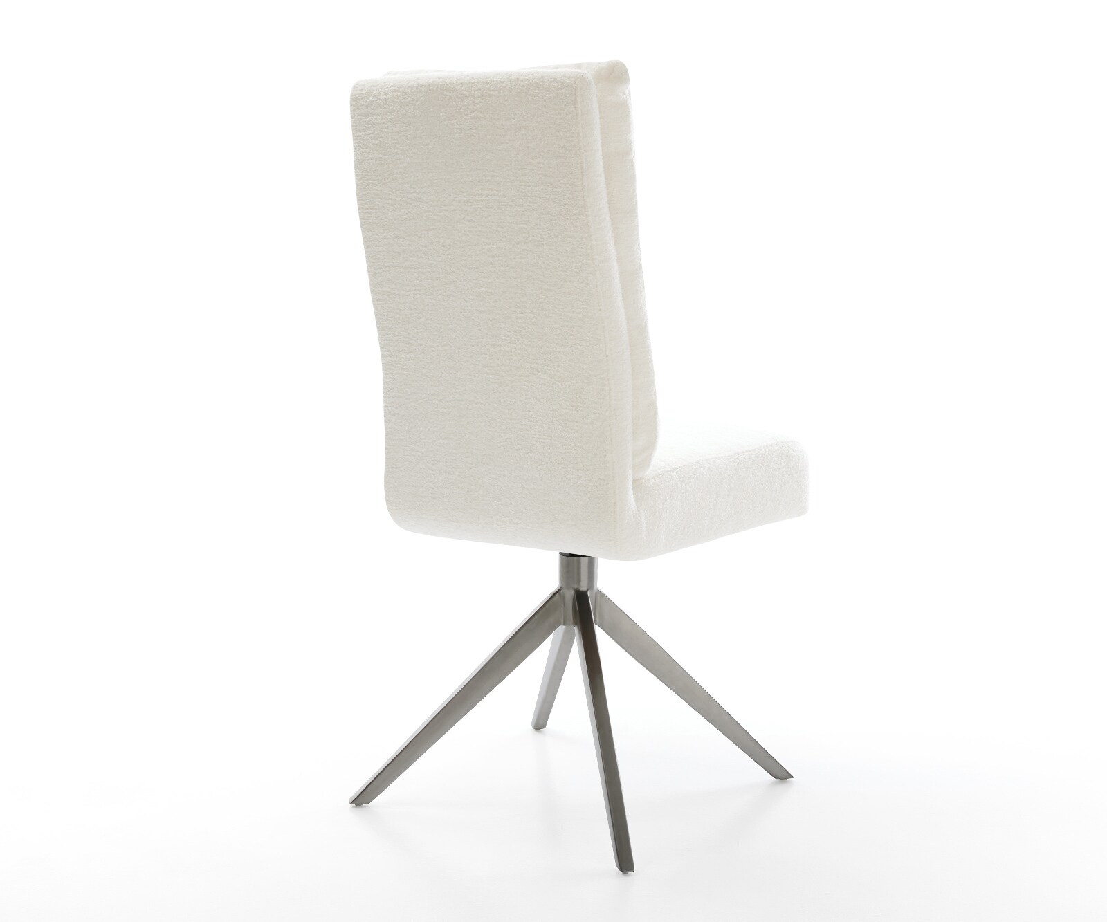 Въртящ се стол Pela-Flex Bouclé Soft Beige Кръстосана рамка широка Графит Въртене на 360° Люлееща се функция Ядро от джобни пружини 5