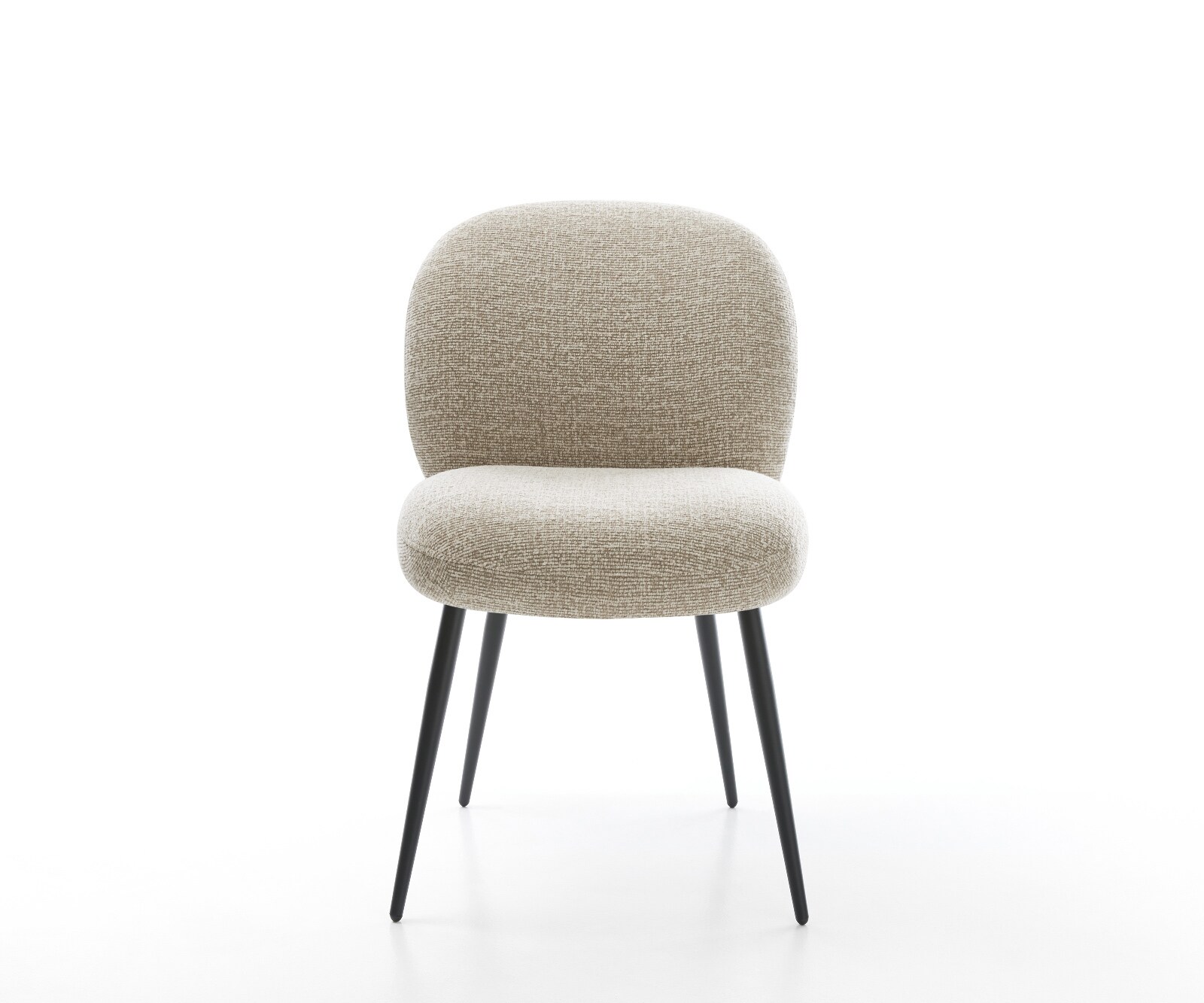 Трапезен стол Nube-Flex, Светлобежов плат, 4-футова конусовидна сърцевина от черни пружини с джобчета 2