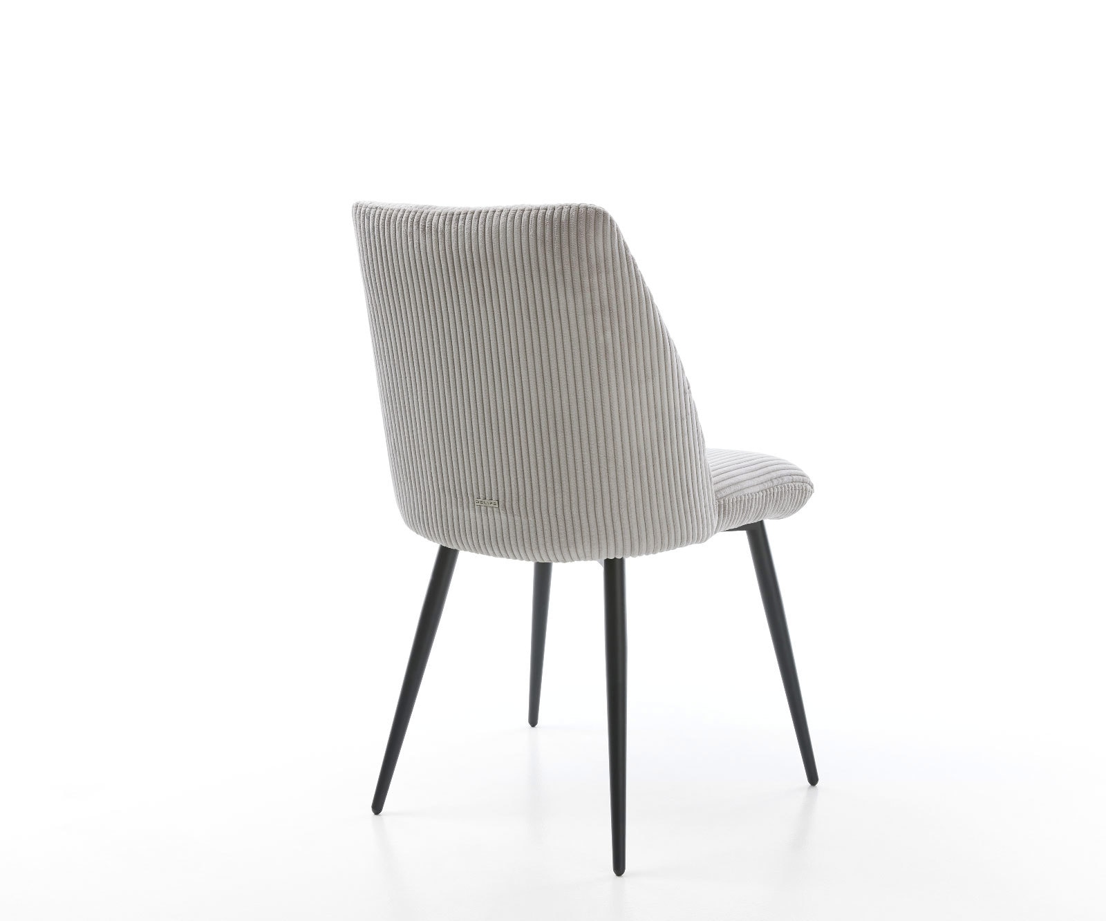 Трапезен стол Корд СребристСив 4 крака конични Черен Покет пружина Elso-Flex 5