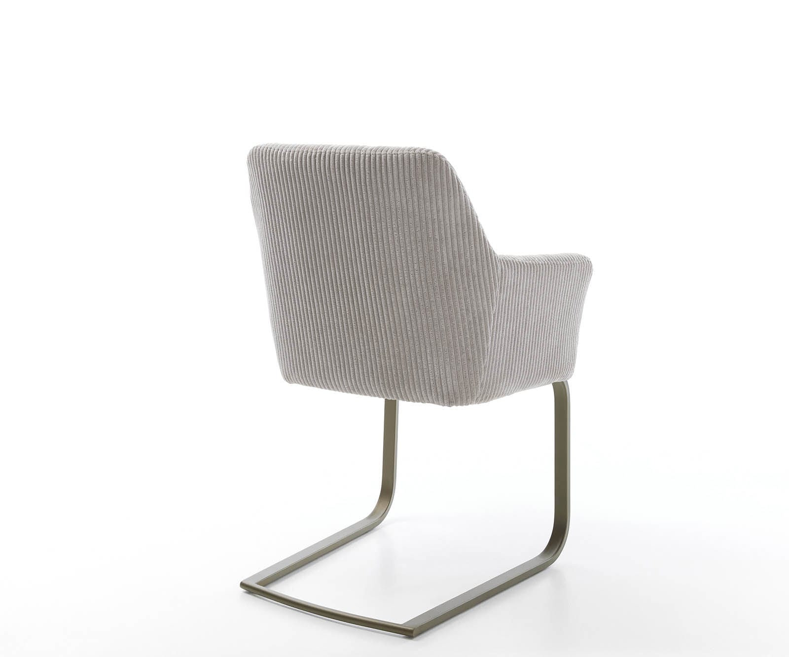 Люлеещ стол с подлакътници Корд Сребристо сив Конзолен крак плосък  Титан Покет пружина Xana-Flex 4 Люлеещ стол с подлакътници Корд Сребристо сив Конзолен крак плосък  Титан Покет пружина Xana-Flex 4