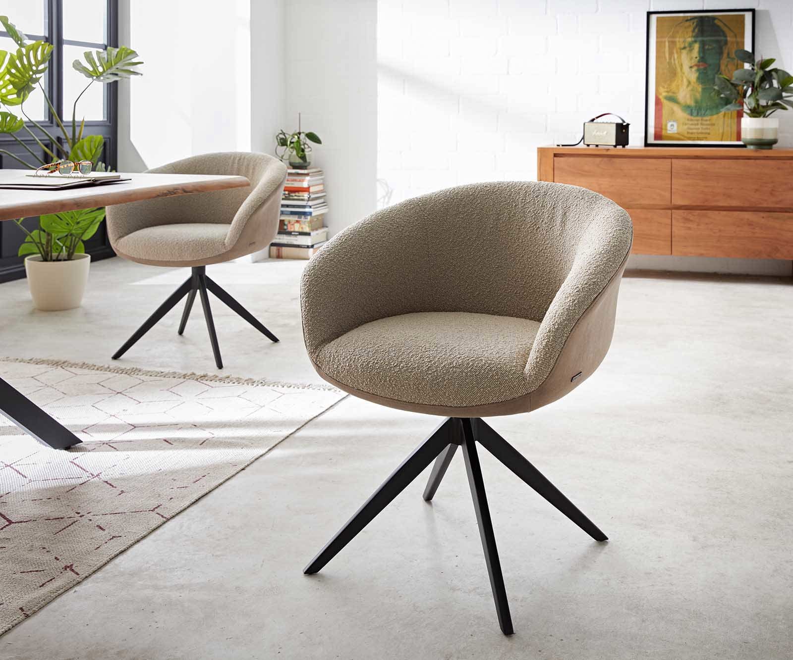 Врътящ се стол с подлакътници Комбинация от дамаски Сиво-Кафяв Конус крак плосък Черен 360° въртящ се Покет пружина Vinka-Flex Врътящ се стол с подлакътници Комбинация от дамаски Сиво-Кафяв Конус крак плосък Черен 360° въртящ се Покет пружина Vinka-Flex