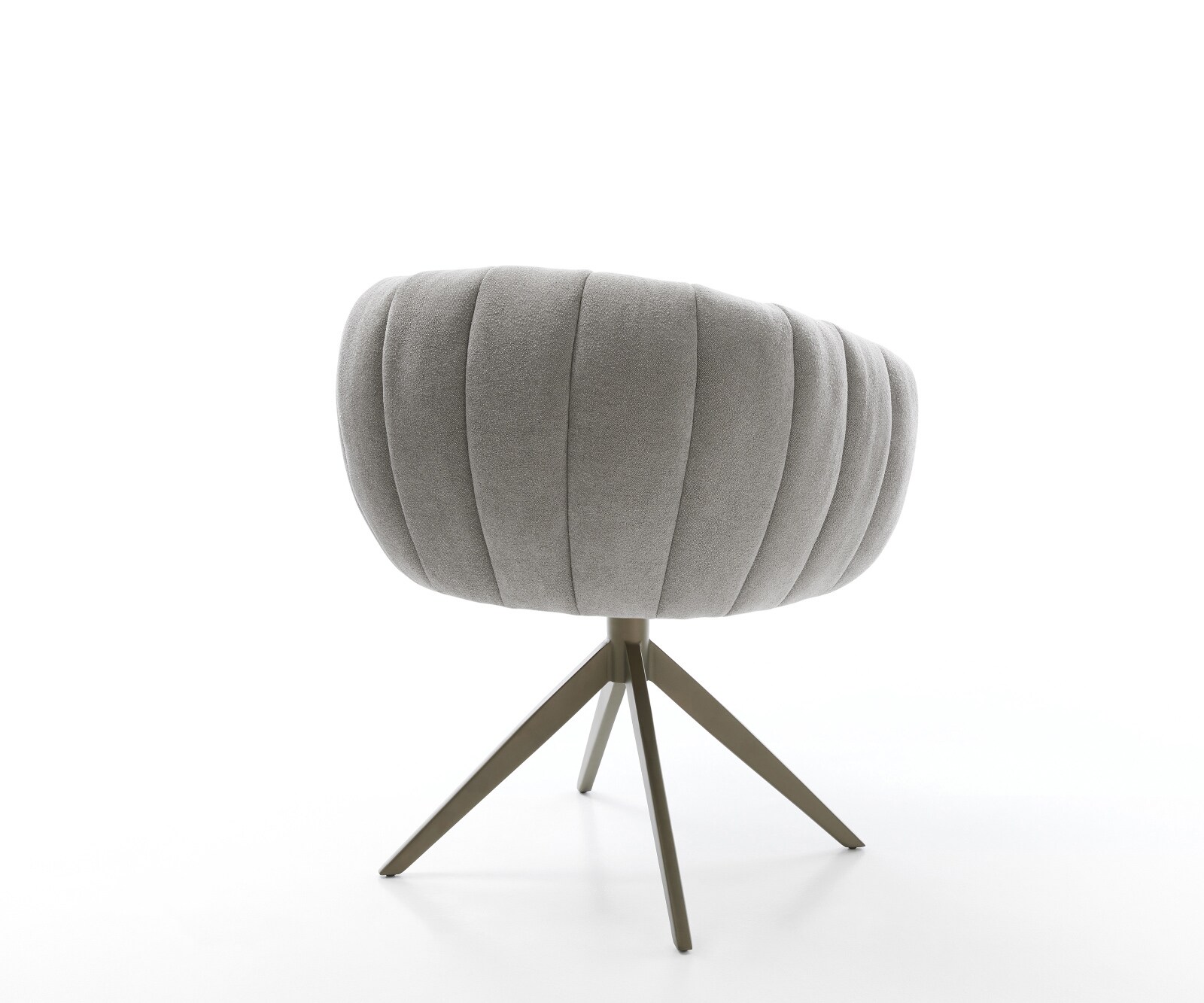 Въртящ се стол Jada-Flex текстурирана тъкан мека сива кръстосана рамка широк ефект покритие титан 360° въртяща се люлееща се функция сърцевина от джобни пружини 4