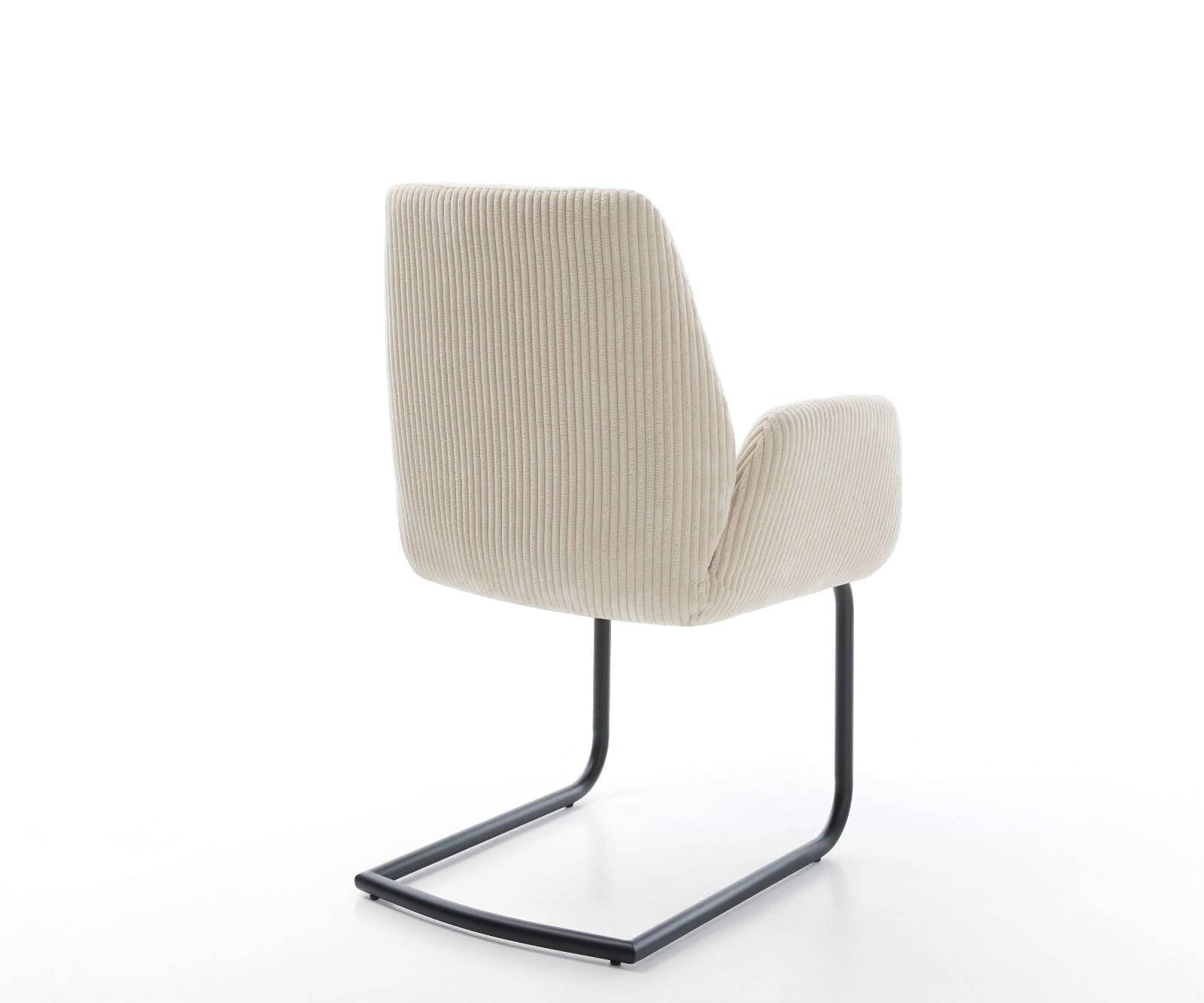 Люлеещ стол Корд Бежов Конзолен крак кръгъл Черен Zoa-Flex 4