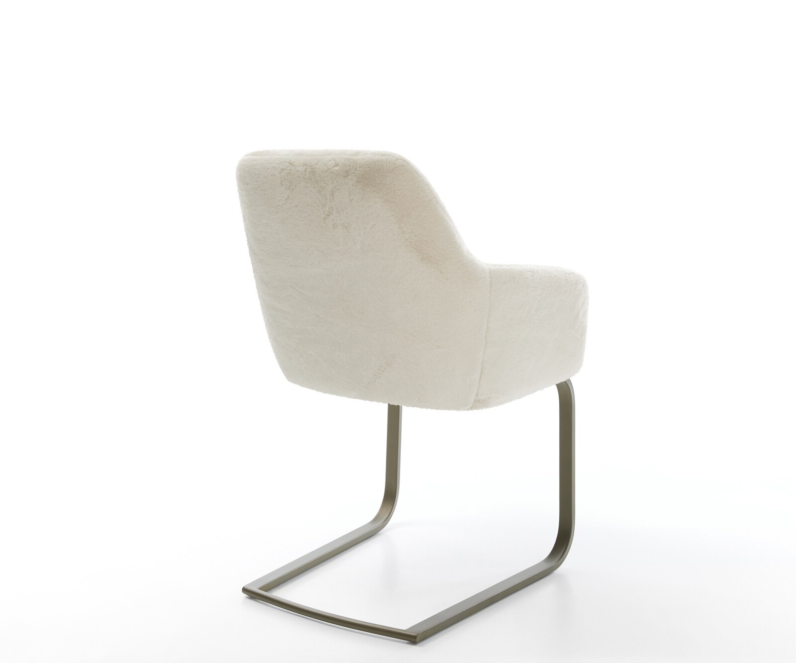 Стол с конзола Pejo-Flex плюшен кремаво-бял Стол с конзола покритие с плосък ефект сърцевина от титанови джобни пружини 5